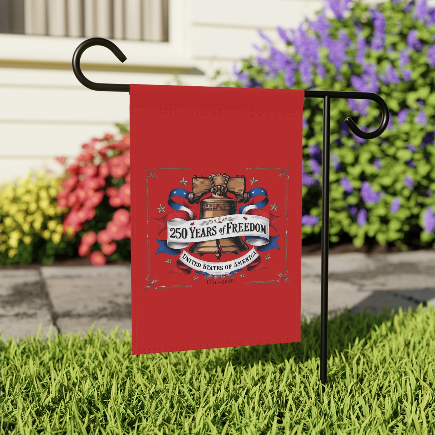 #250 250 Years of Freedom Liberty Bell Garden Flag — House Banner