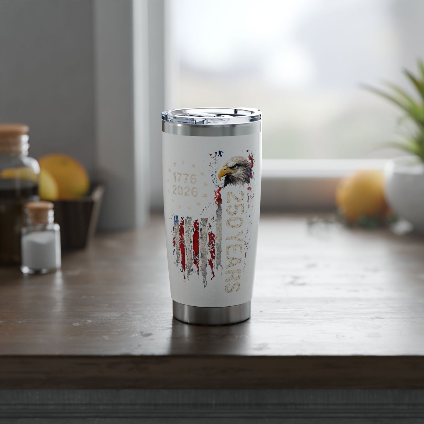 #250 1776-2026 250 Years USA Bicentennial Eagle Vagabond 20oz Tumbler Stainless Travel Cup