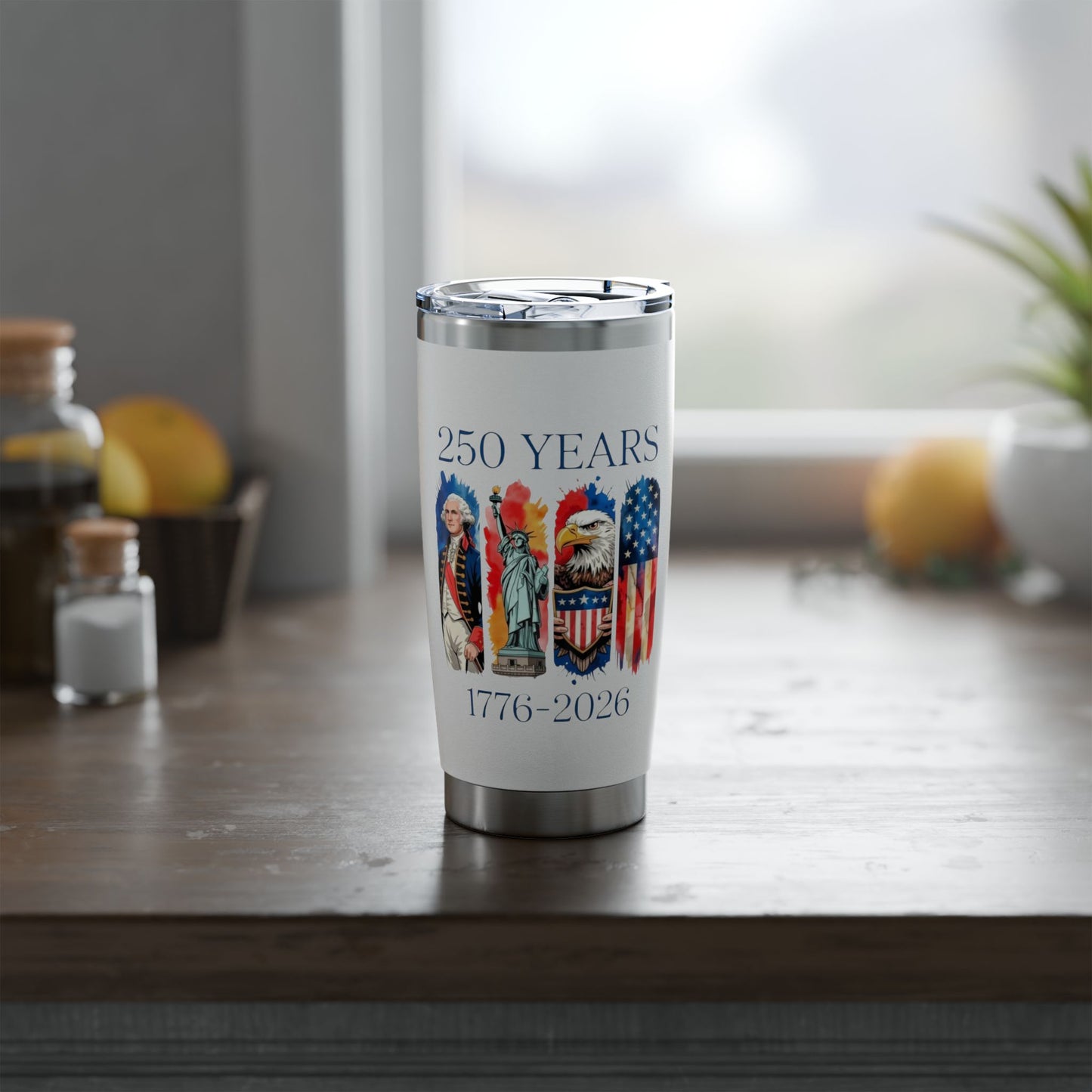 #250 250 Years American History Celebration 1776–2026 Patriotic Vagabond 20oz Tumbler Stainless Travel Cup