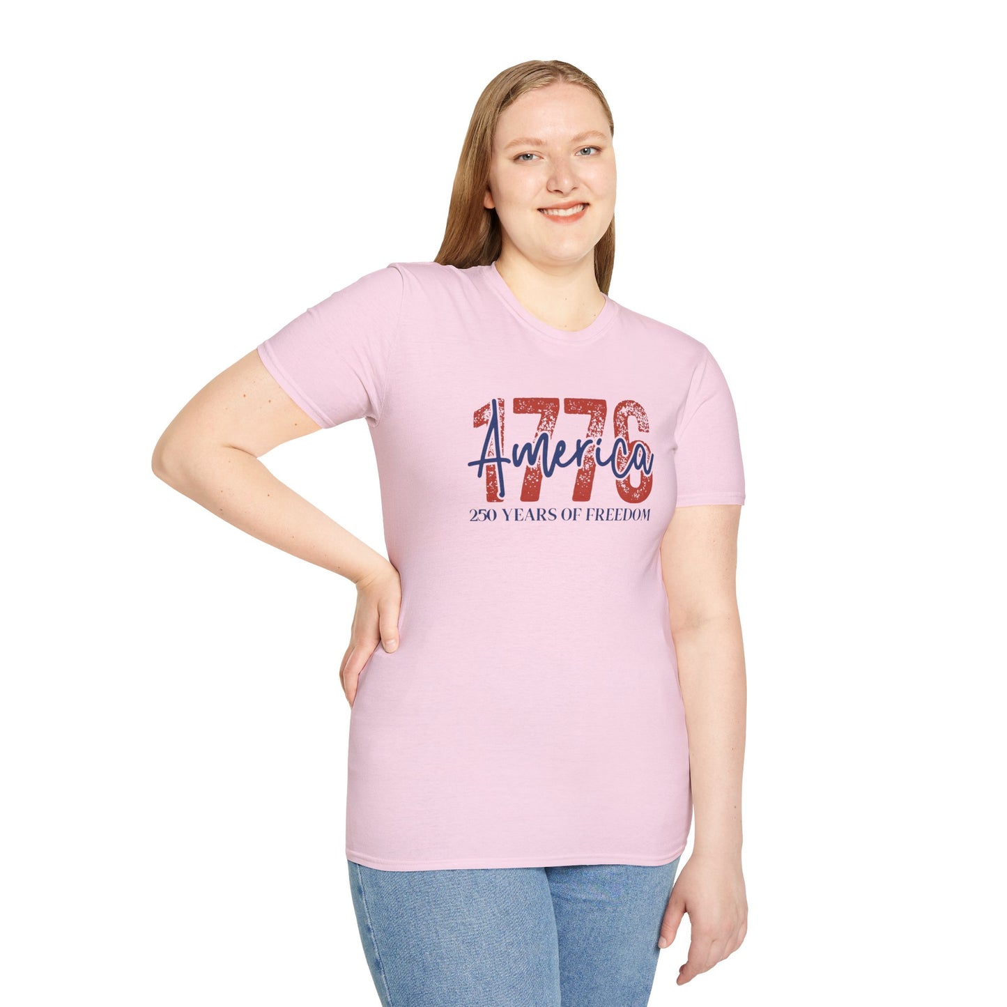 #250 1776 America: 250 Years of Freedom' Patriotic Independence Day Soft-Style Tee