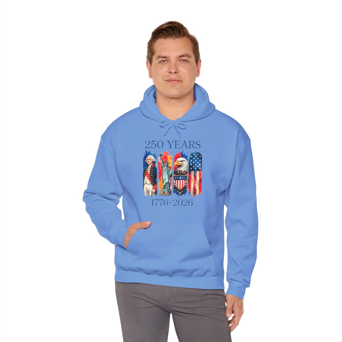 #250 250 Years American History Celebration 1776–2026 Patriotic Hoodie