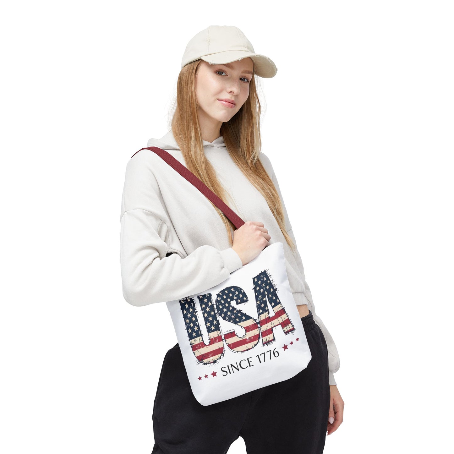 #250 USA Flag "USA Since 1776" Patriotic Tote Bag