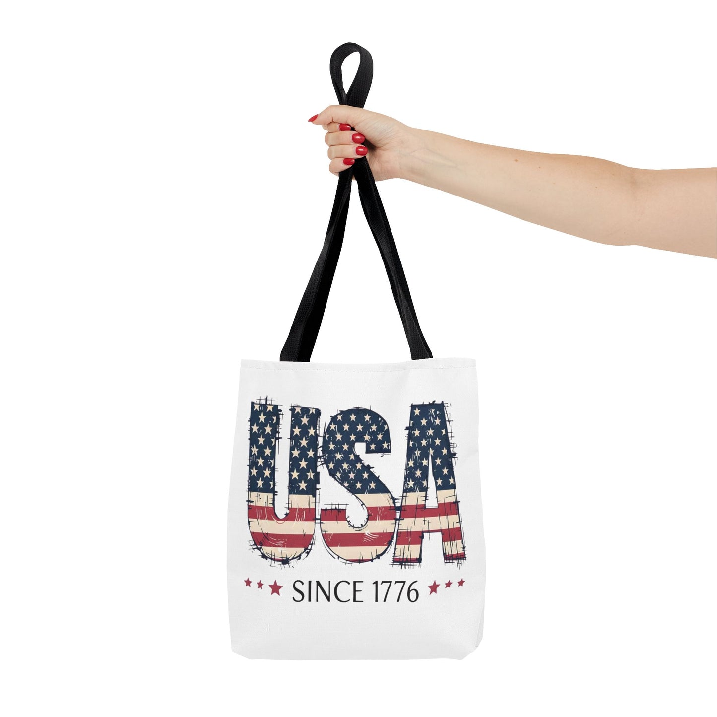 #250 USA Flag "USA Since 1776" Patriotic Tote Bag