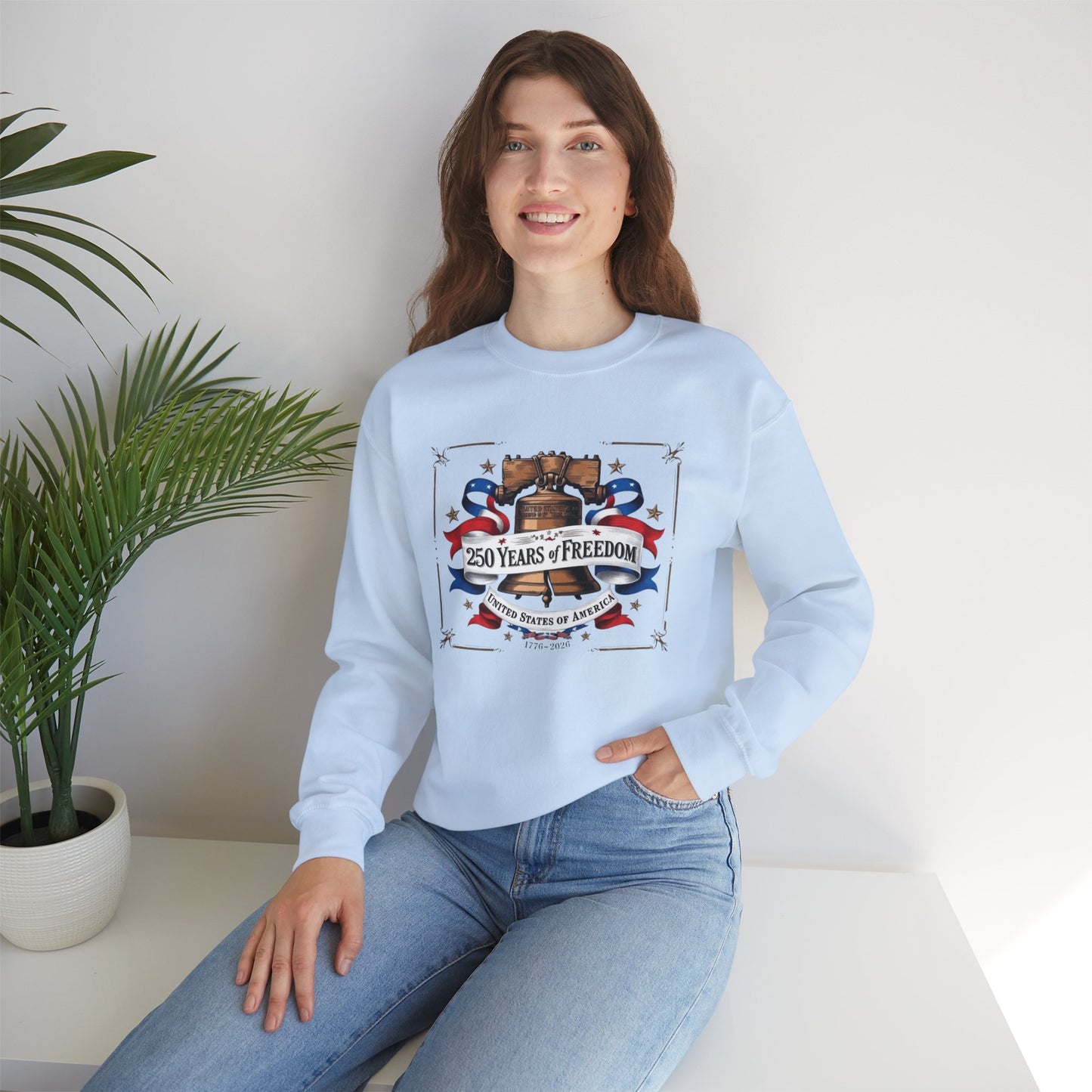 #250 250 Years of Freedom Liberty Bell Crewneck Sweatshirt