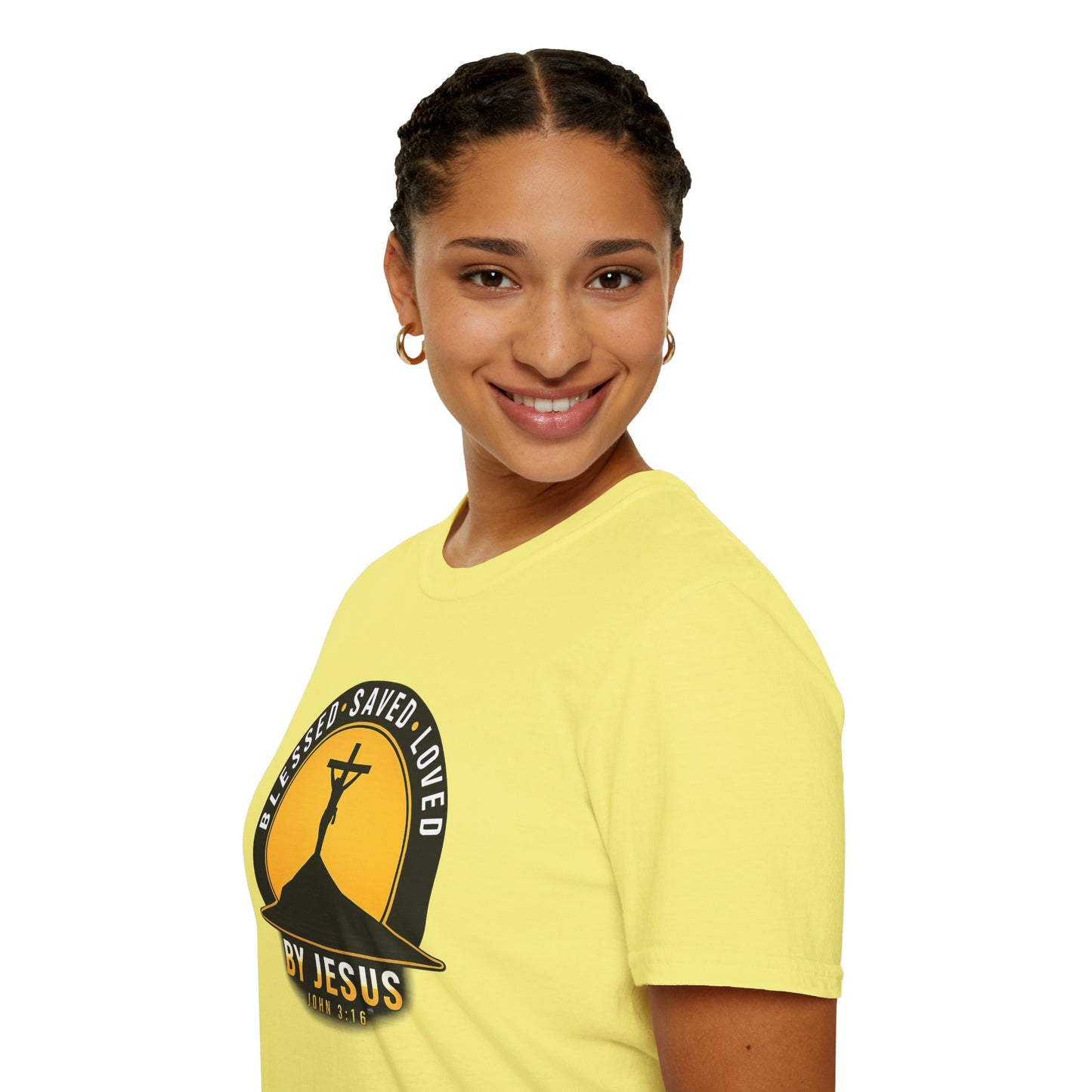 Blessed • Saved • Loved by Jesus T-Shirt — Christian Faith Tee