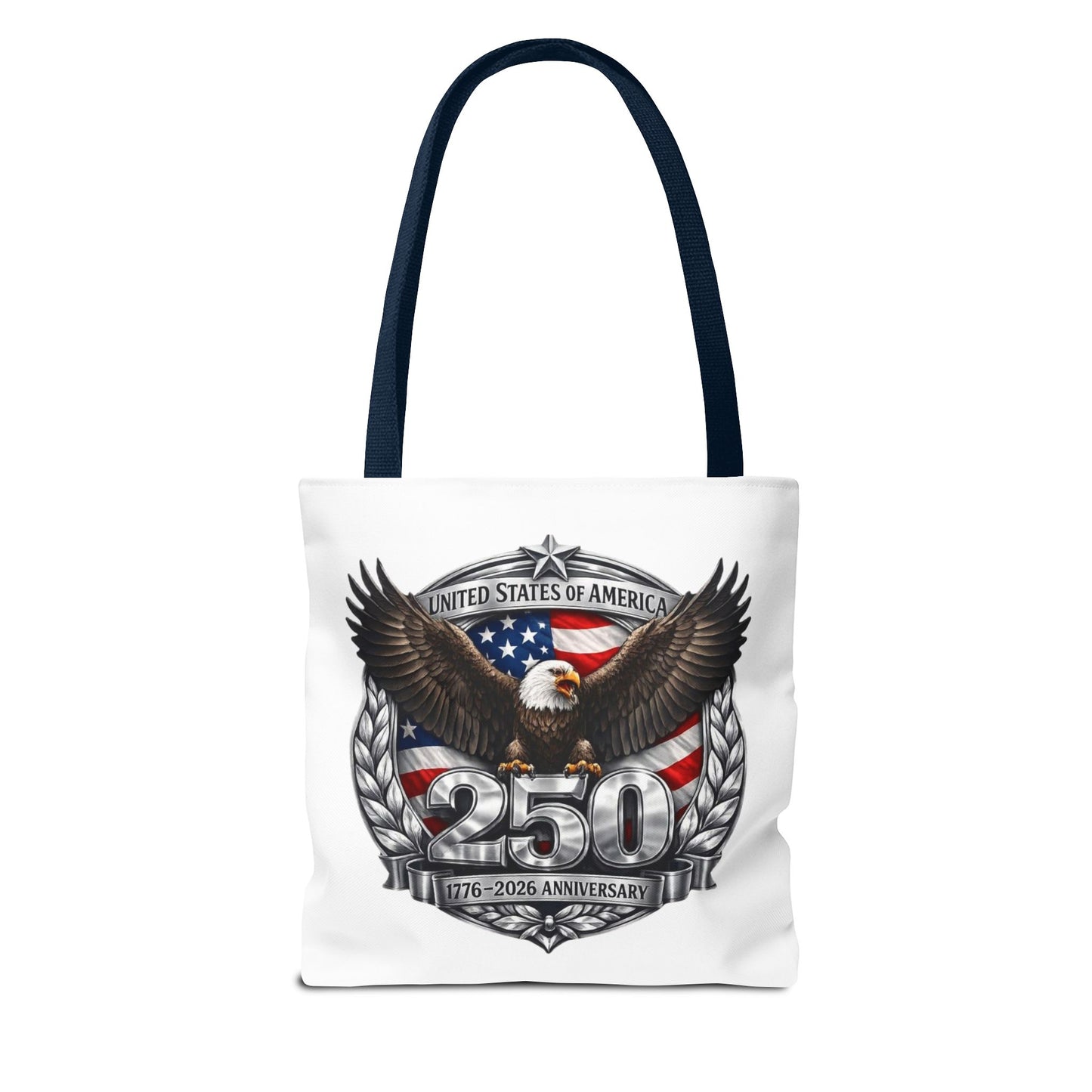 #250 Patriotic Bald Eagle 250 United States Emblem Tote Bag