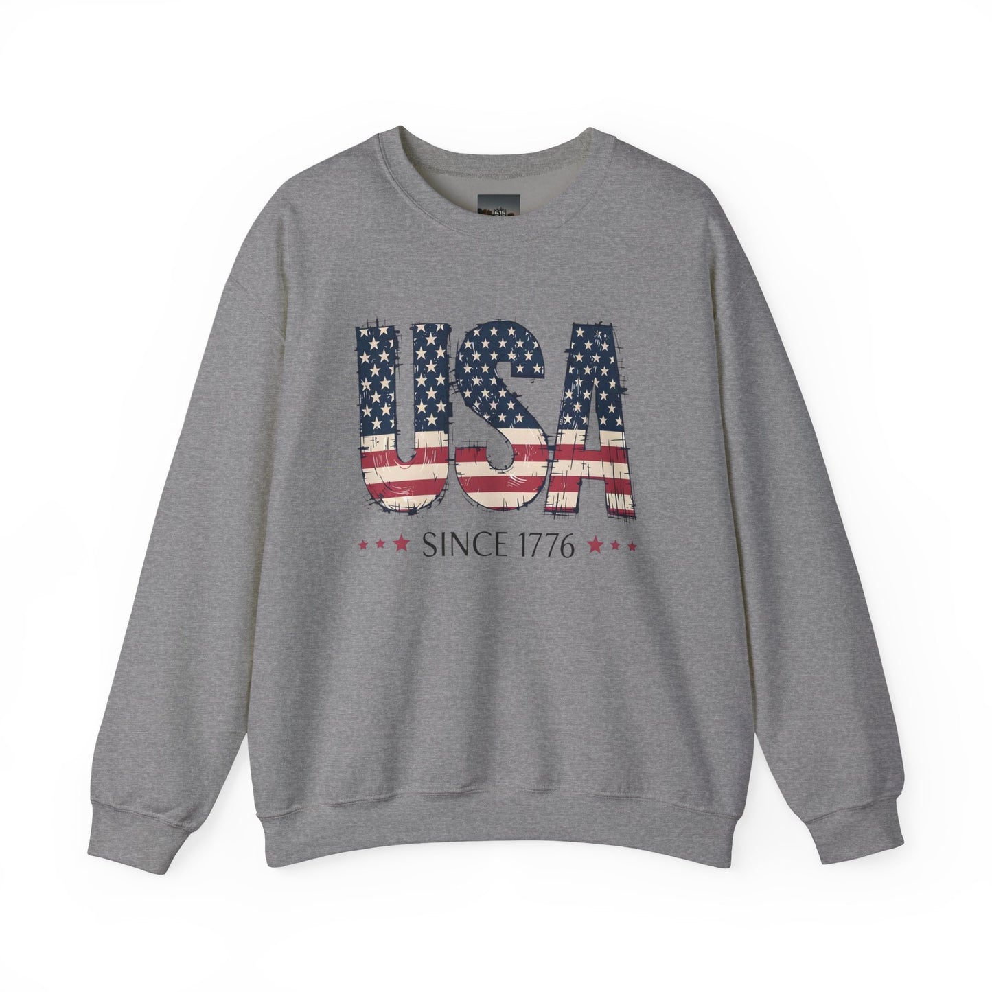 #250 USA Flag "USA Since 1776" Patriotic Crewneck Sweatshirt