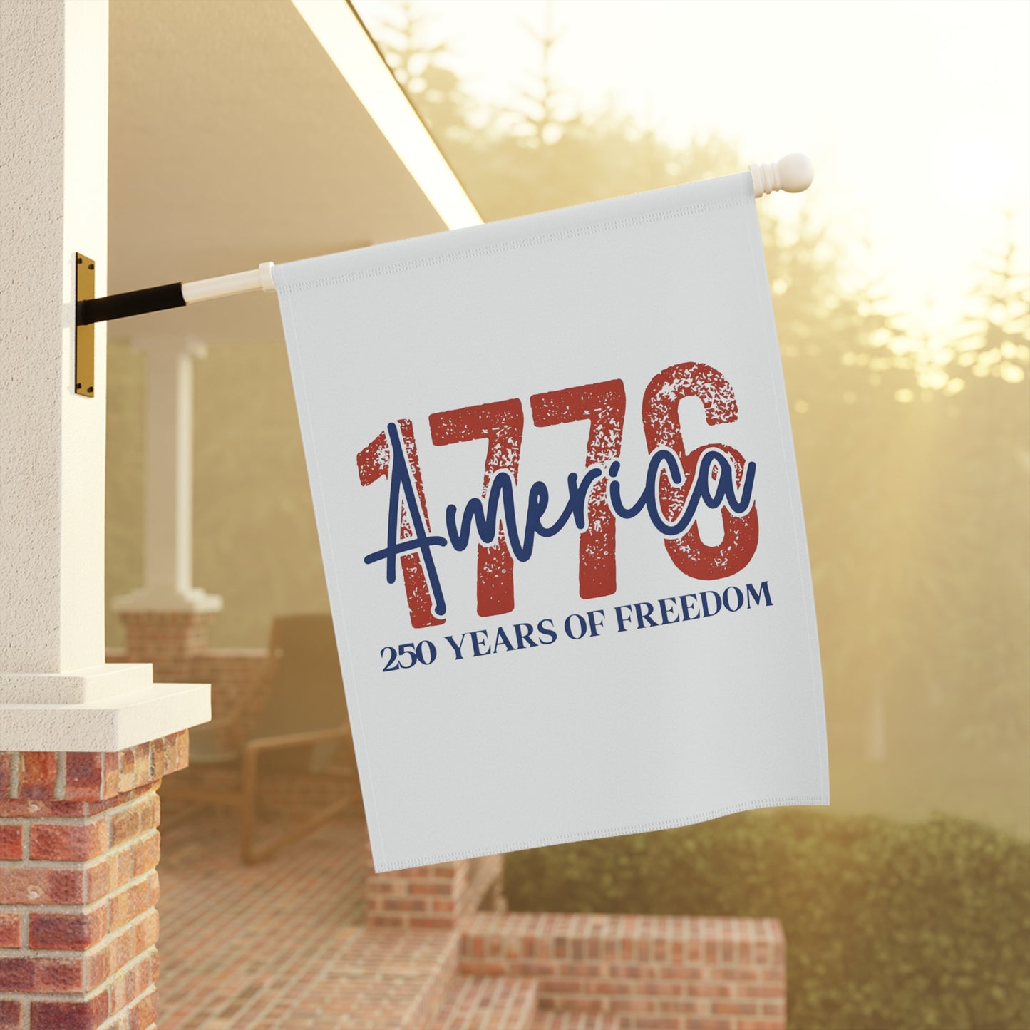 #250 1776 America: 250 Years of Freedom' Patriotic Independence Day Garden Flag — House Banner