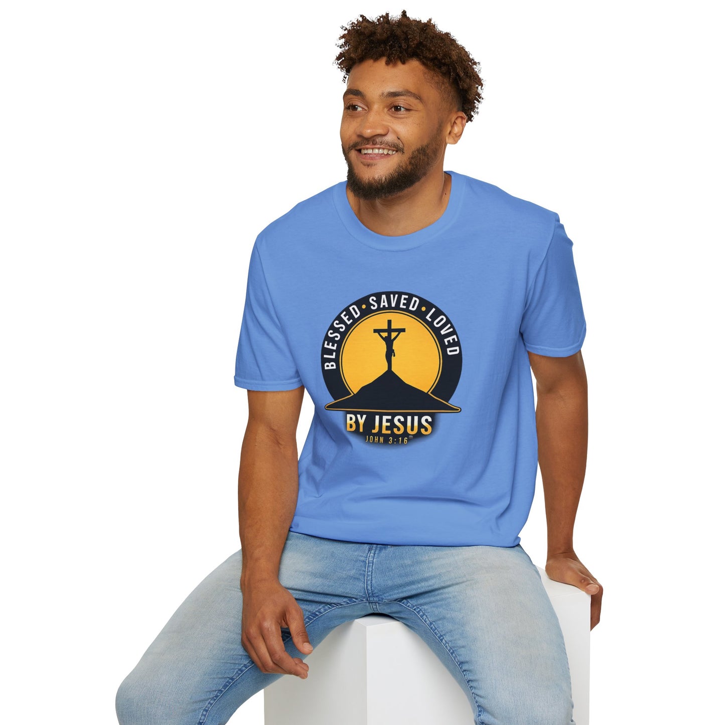 Blessed • Saved • Loved by Jesus T-Shirt — Christian Faith Tee