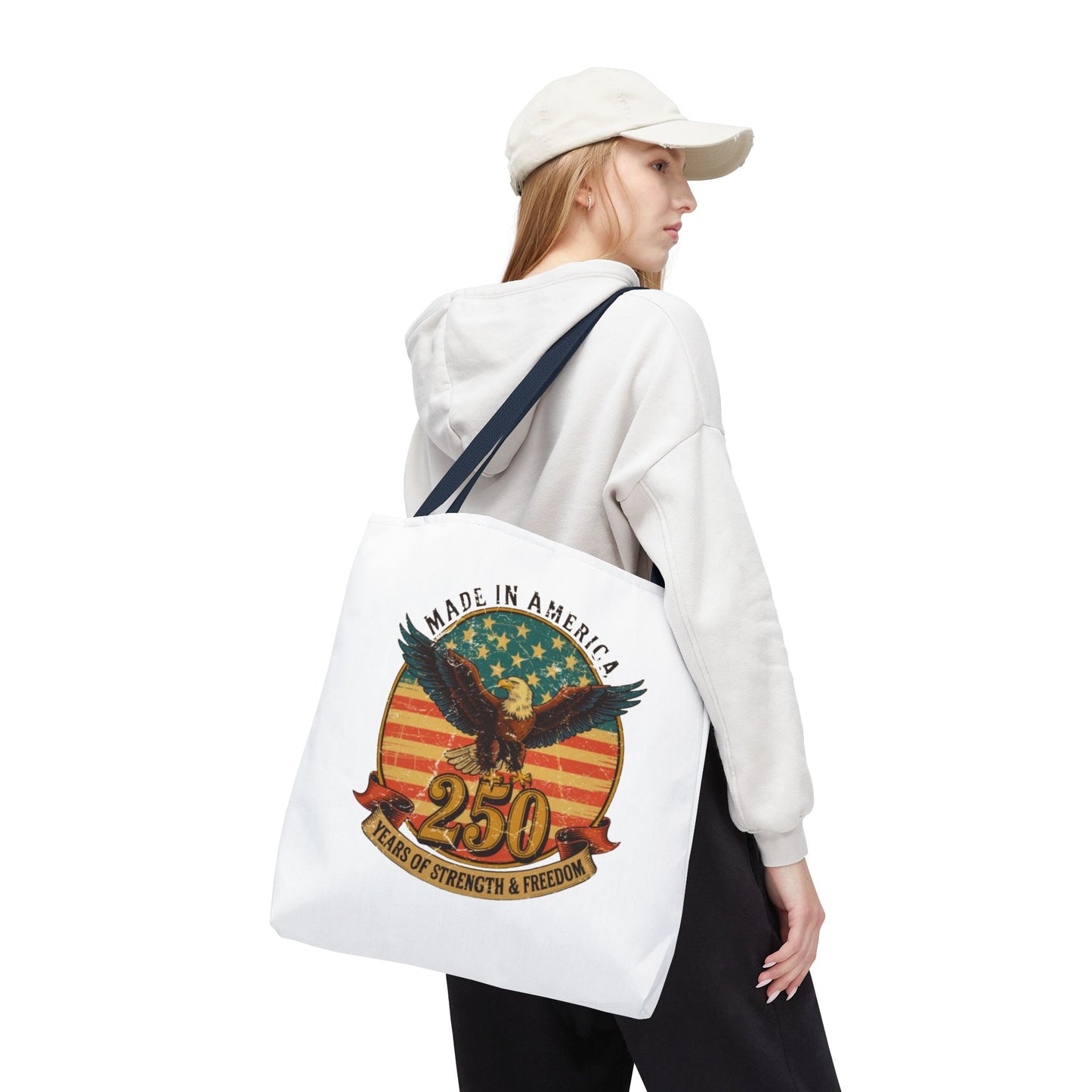 #250 Made in America Eagle 250th Anniversary Patriotic Tote Bag