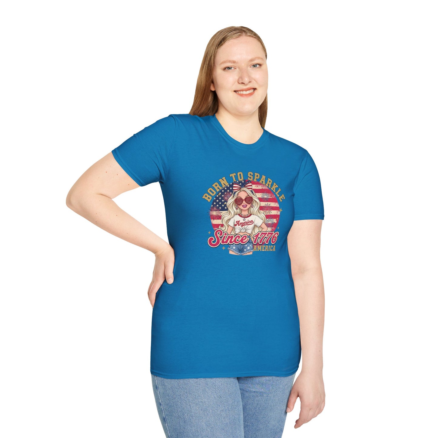 #250 "Born to Sparkle Since 1776" Patriotic T-Shirt