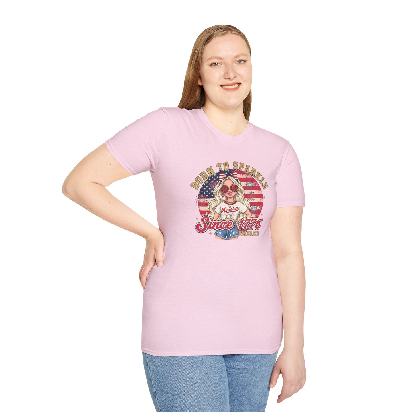 #250 "Born to Sparkle Since 1776" Patriotic T-Shirt