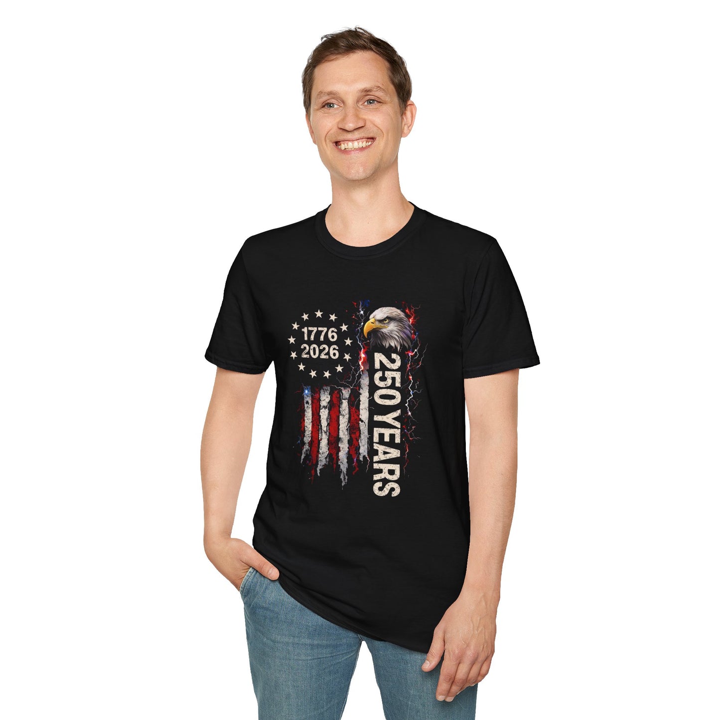 #250 1776-2026 250 Years USA Bicentennial Eagle T-Shirt