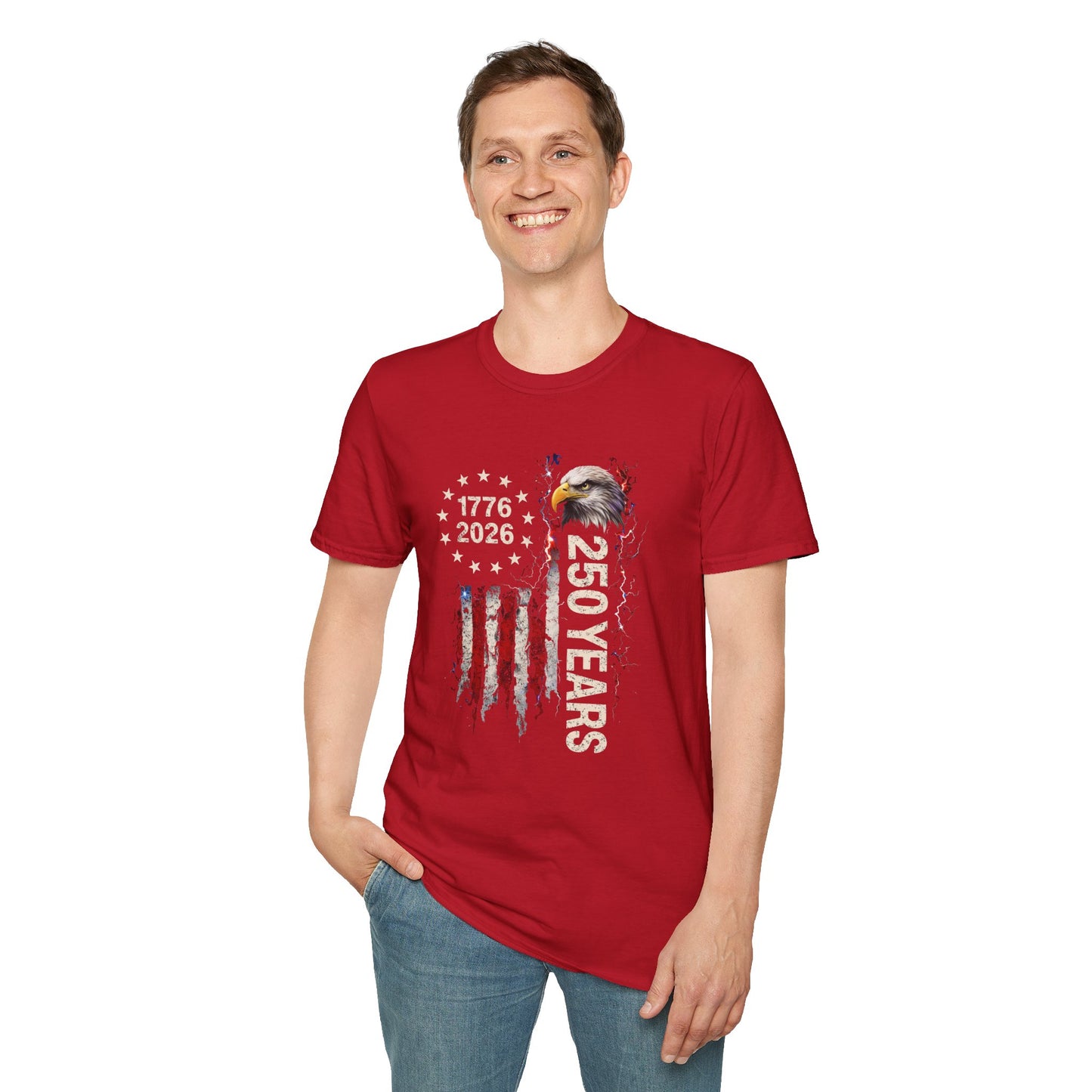 #250 1776-2026 250 Years USA Bicentennial Eagle T-Shirt