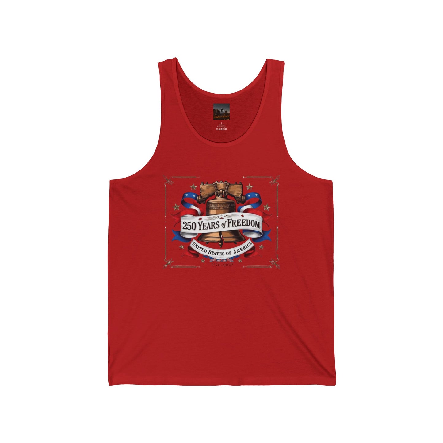 #250 250 Years of Freedom Liberty Bell Jersey Tank Top