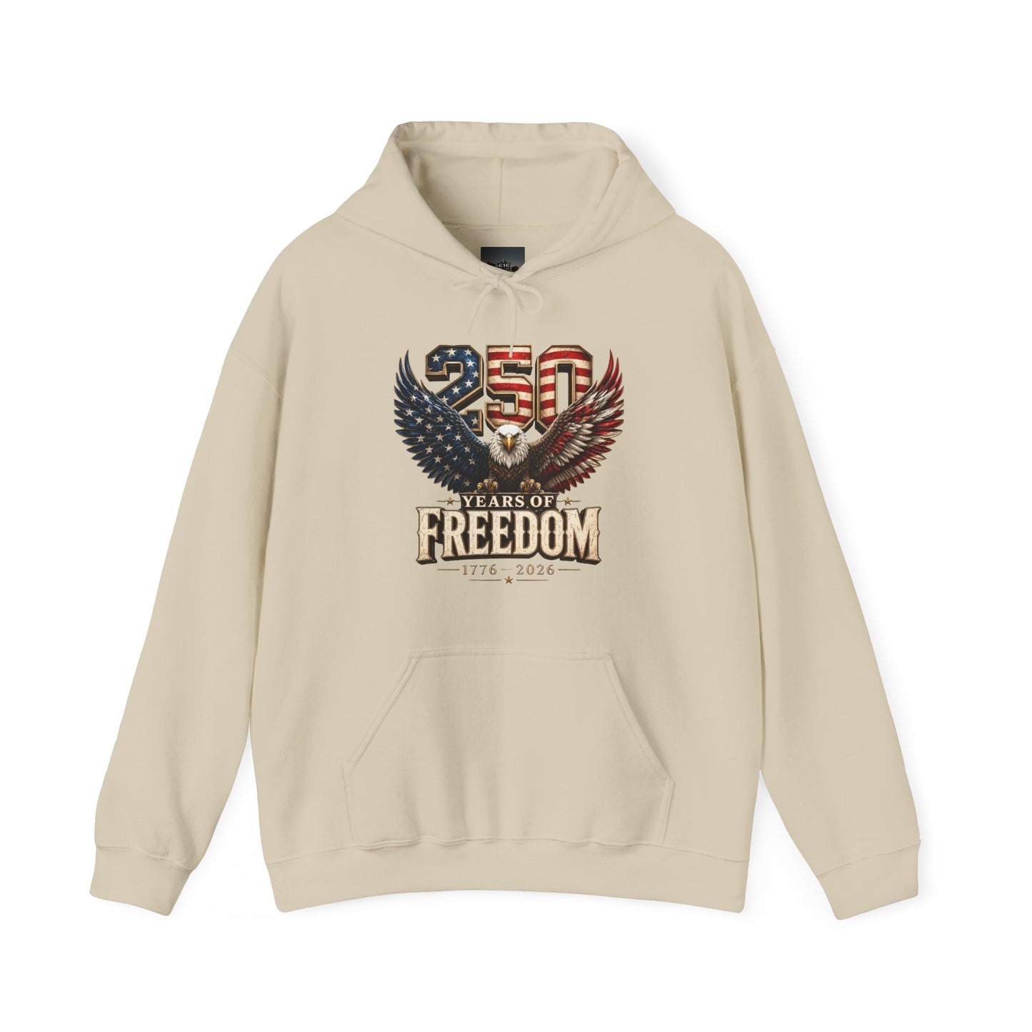 #250 250 Years of Freedom Eagle Patriotic American Flag Anniversary (1776–2026) Patriotic Hoodie