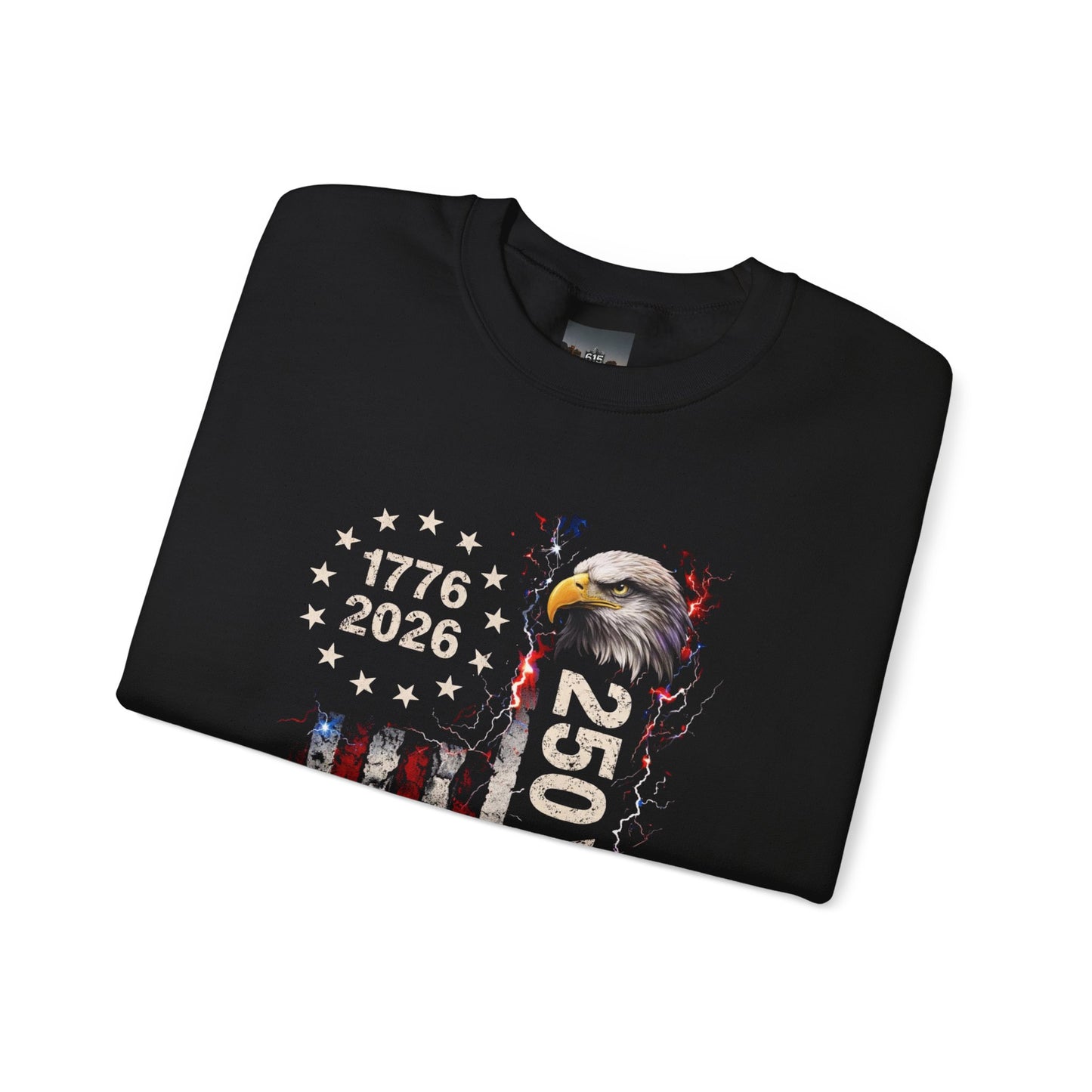 #250 1776-2026 250 Years USA Bicentennial Eagle Crewneck Sweatshirt