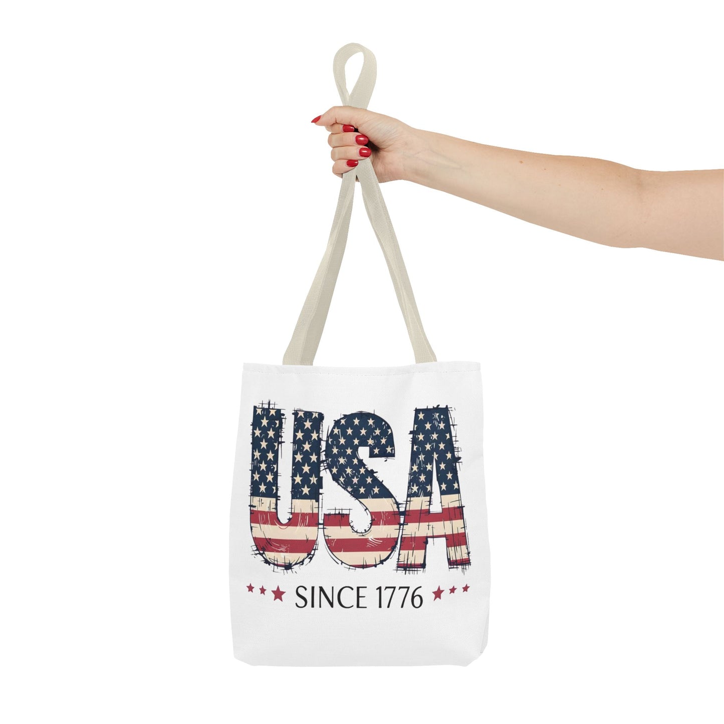 #250 USA Flag "USA Since 1776" Patriotic Tote Bag