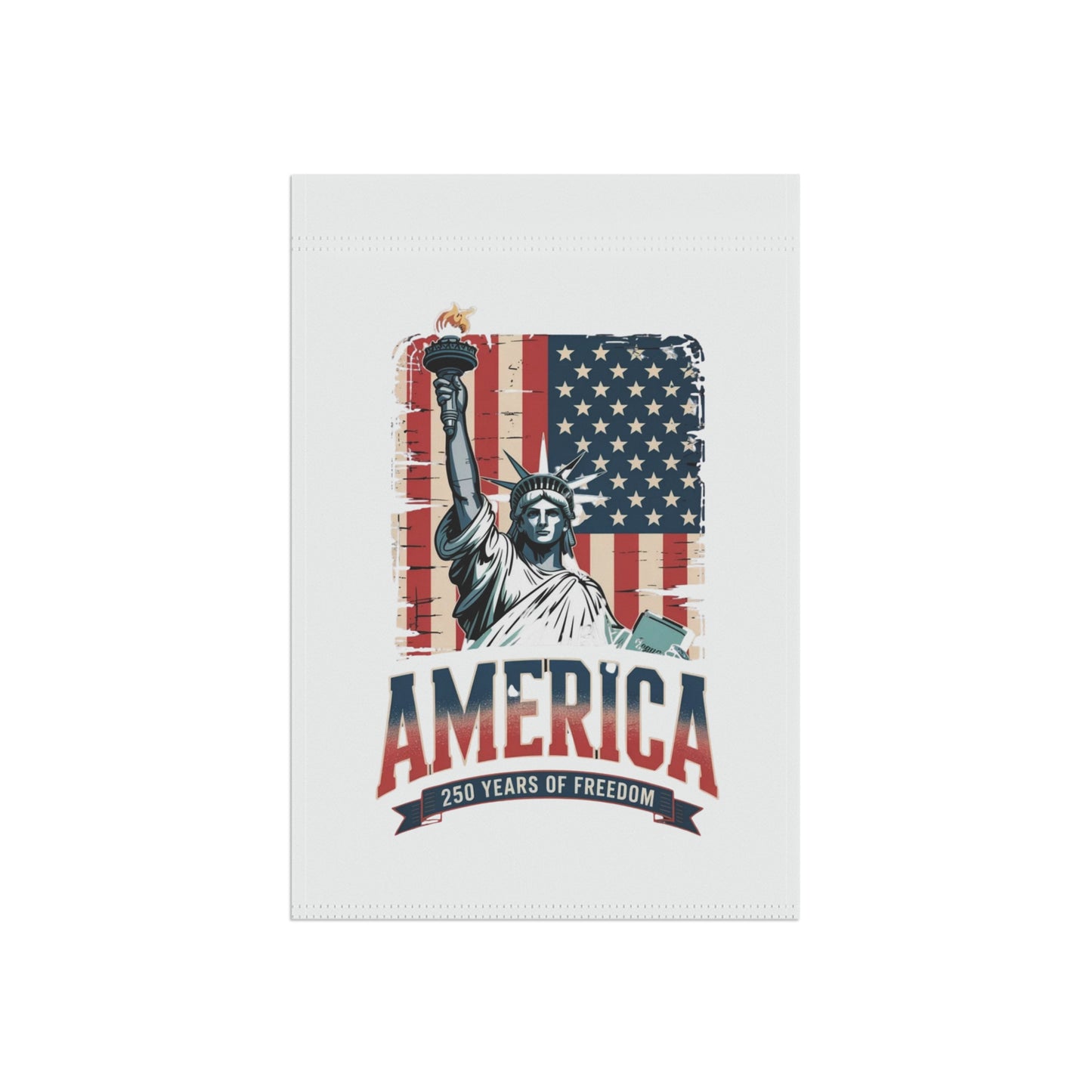 #250 Statue of Liberty American Flag 'America' Patriotic Independence Day Garden Flag — House Banner