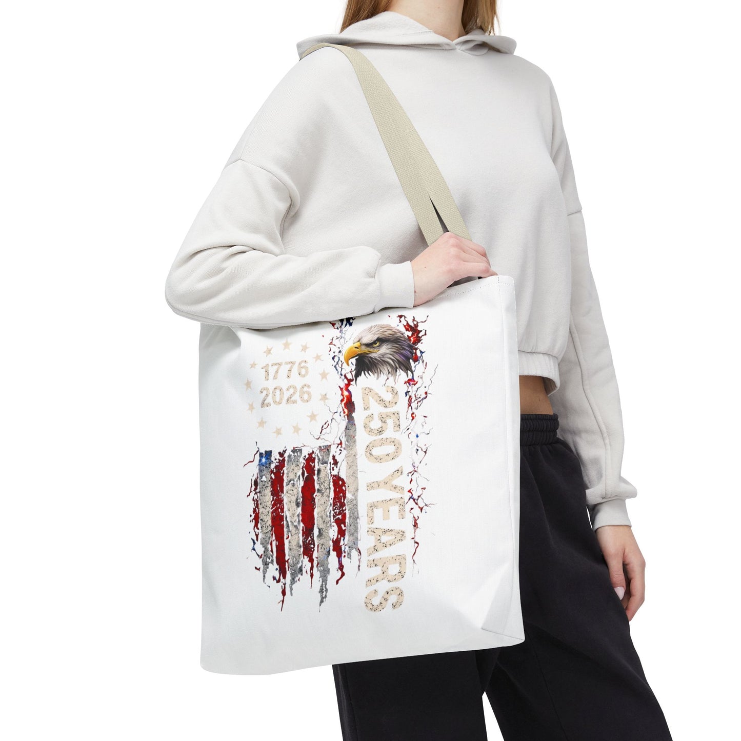 #250 1776-2026 250 Years USA Bicentennial Eagle Tote Bag