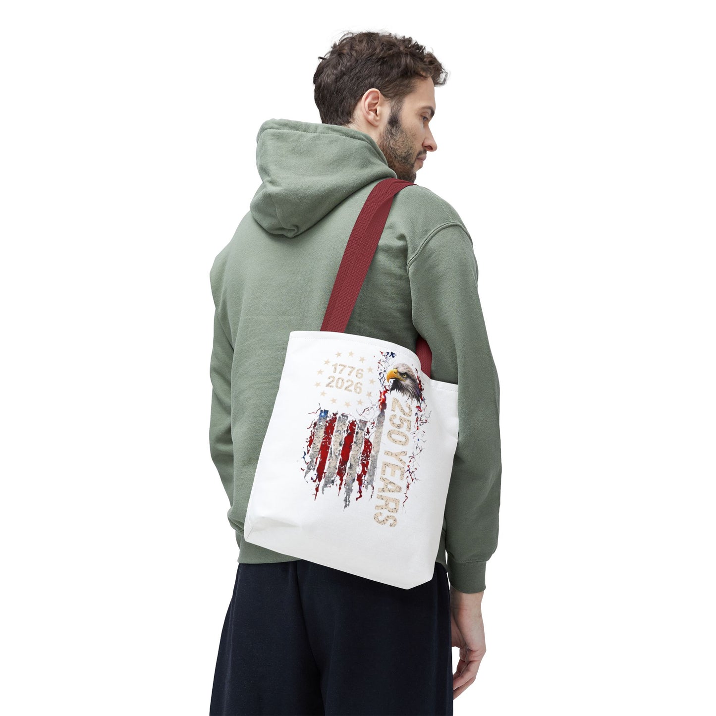 #250 1776-2026 250 Years USA Bicentennial Eagle Tote Bag
