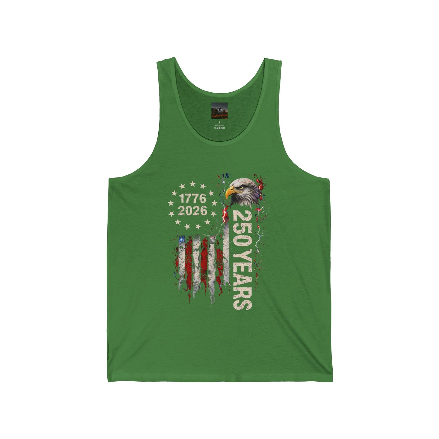 #250 1776-2026 250 Years USA Bicentennial Eagle Jersey Tank Top