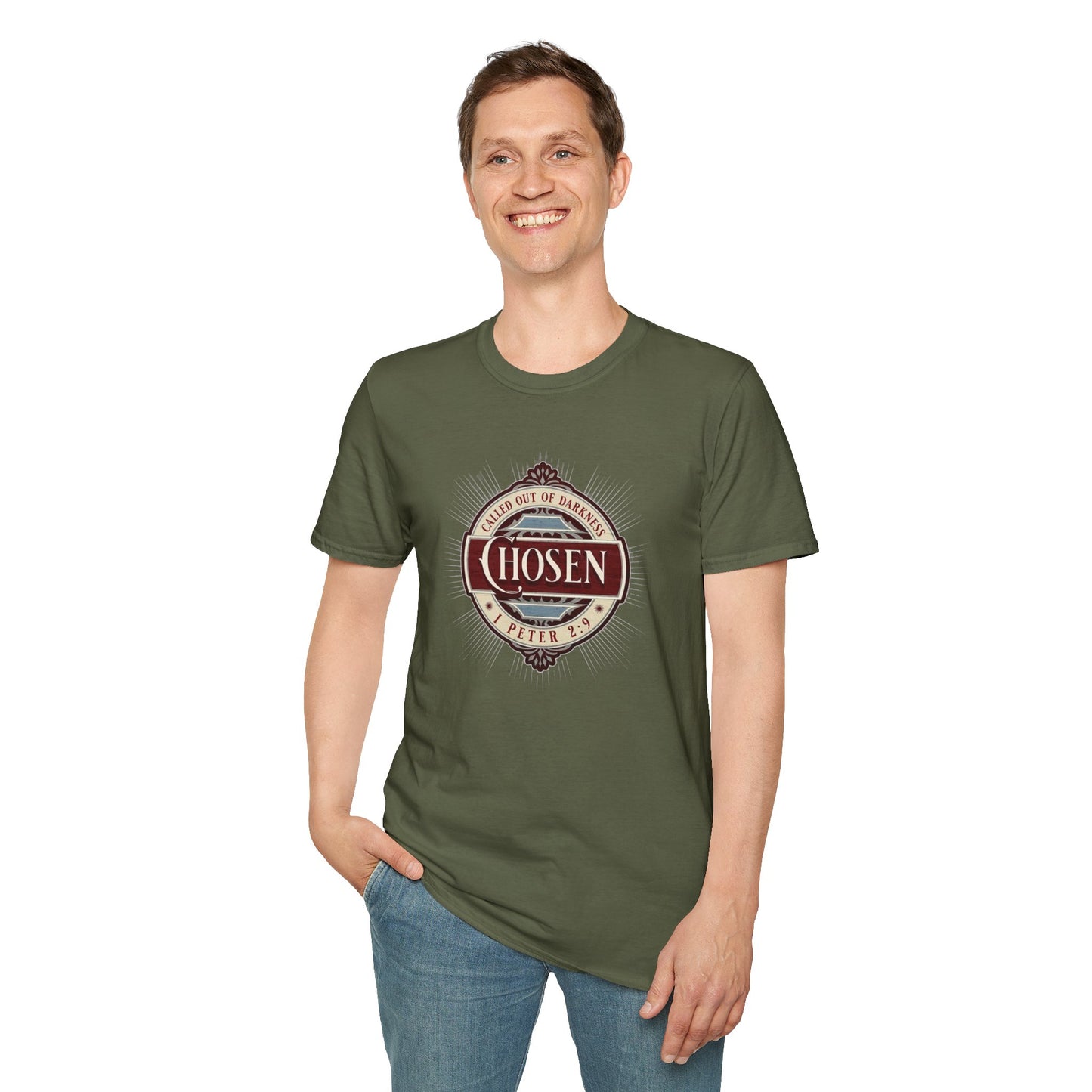 Chosen Graphic T-Shirt — "Called Out of Darkness" Faith Tee
