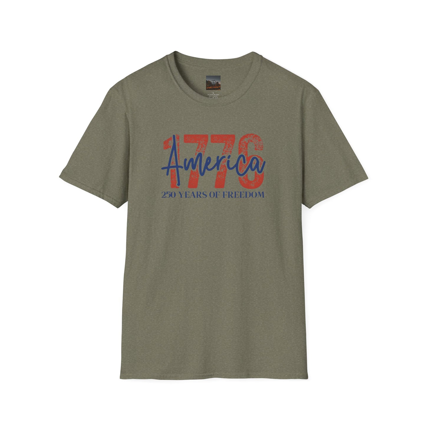 #250 1776 America: 250 Years of Freedom' Patriotic Independence Day Soft-Style Tee