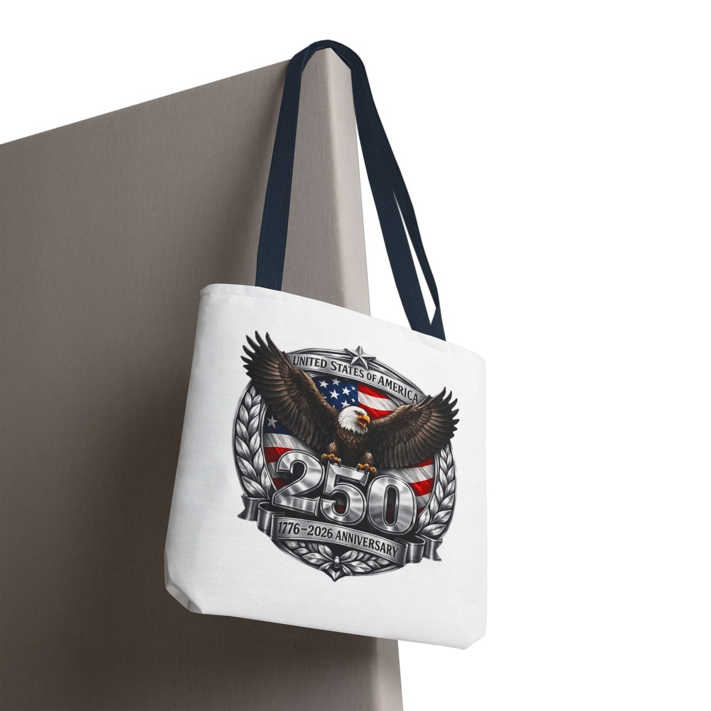 #250 Patriotic Bald Eagle 250 United States Emblem Tote Bag