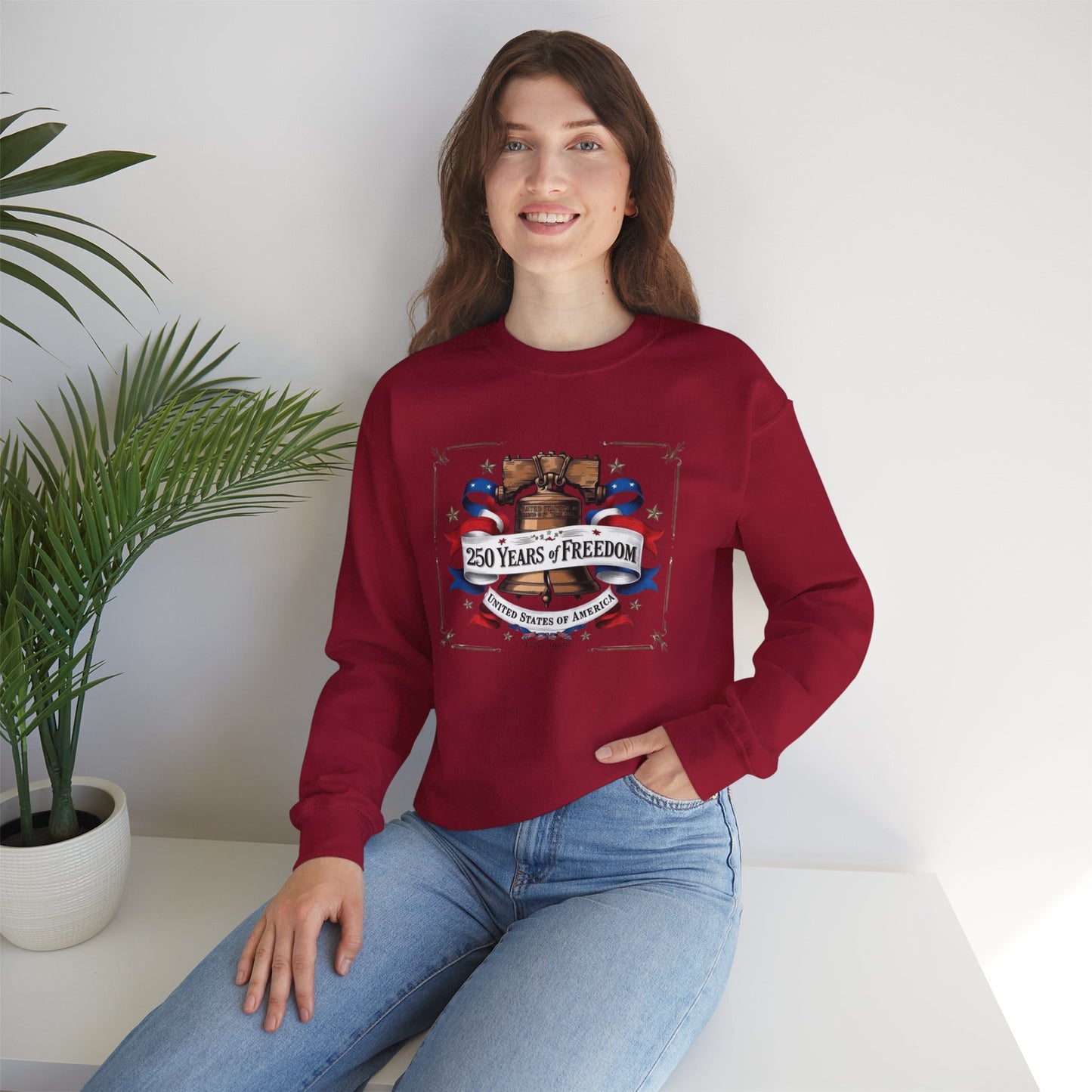 #250 250 Years of Freedom Liberty Bell Crewneck Sweatshirt