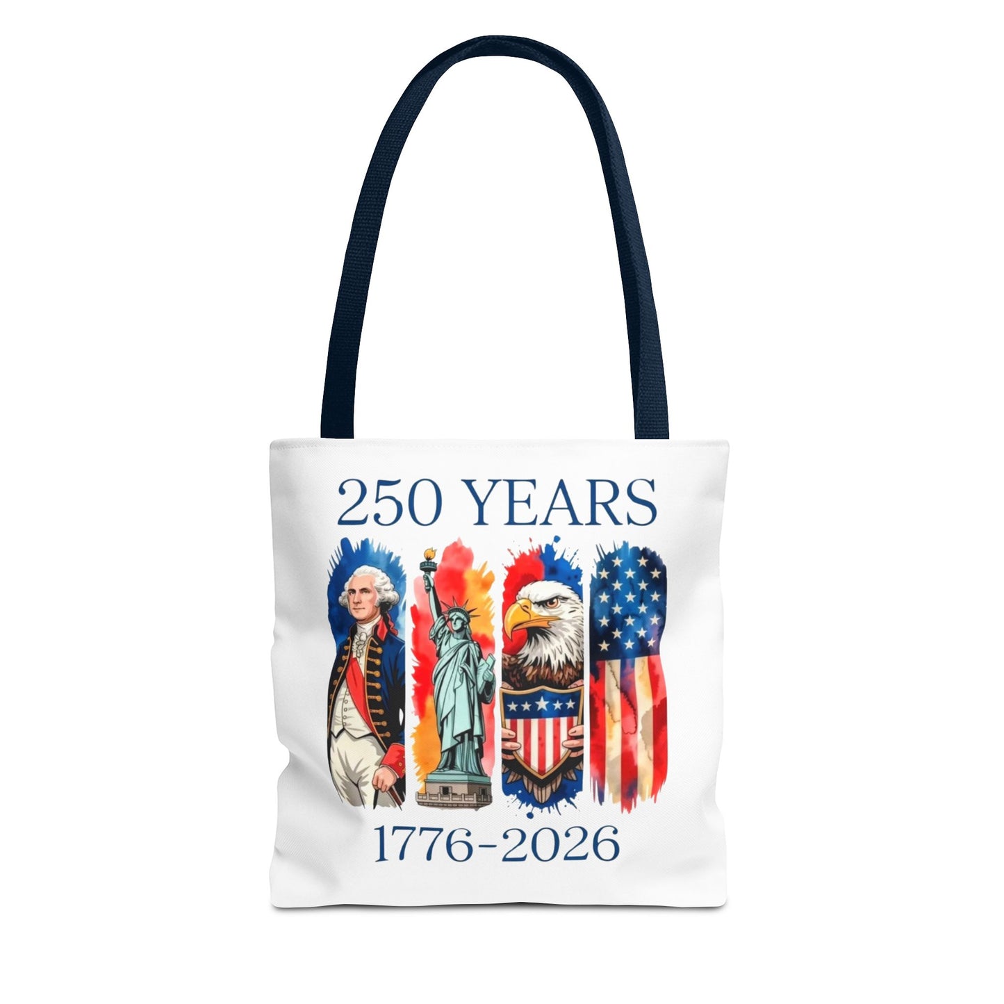 #250 250 Years American History Celebration 1776–2026 Patriotic Tote Bag