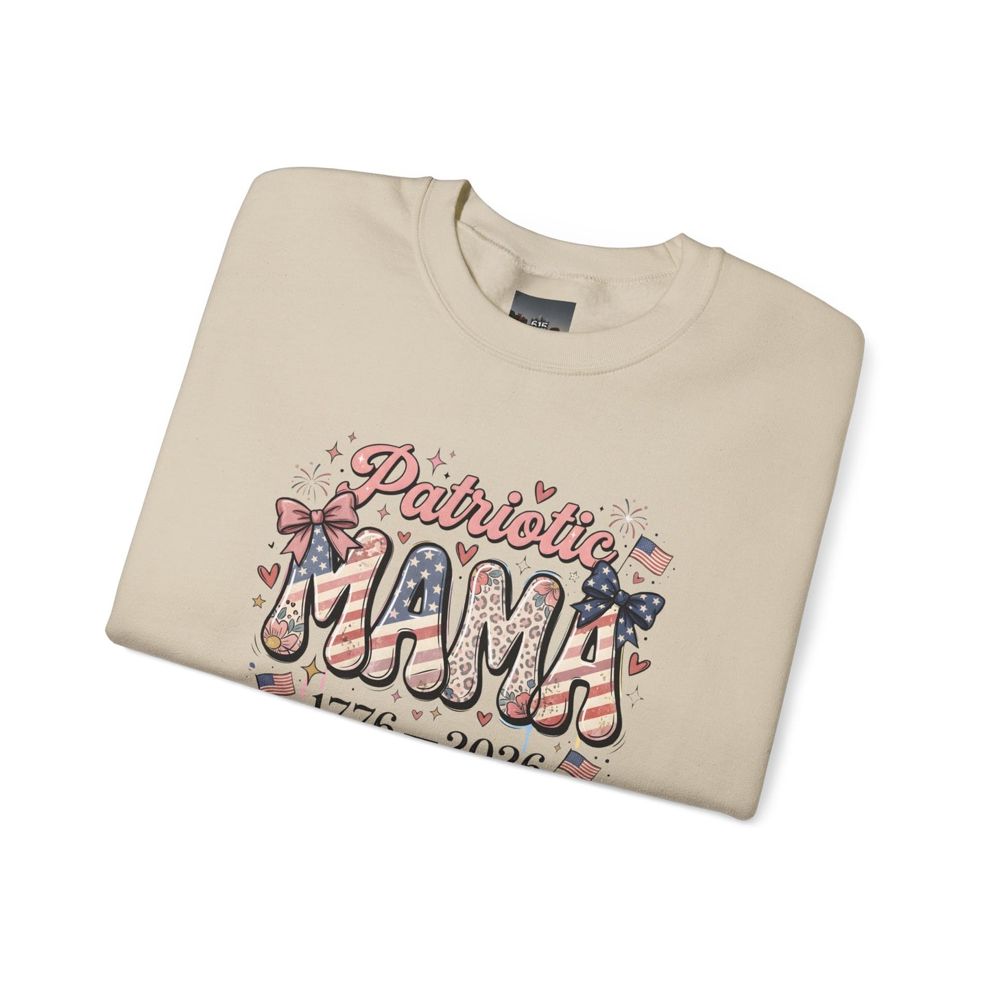 #250 Patriotic Mama 1776–2026 American Flag Sweatshirt