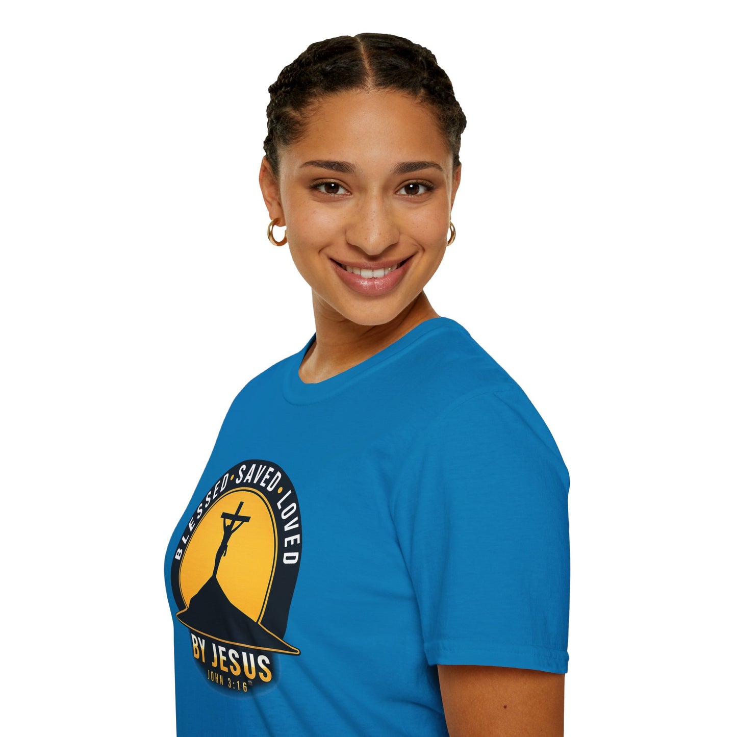 Blessed • Saved • Loved by Jesus T-Shirt — Christian Faith Tee