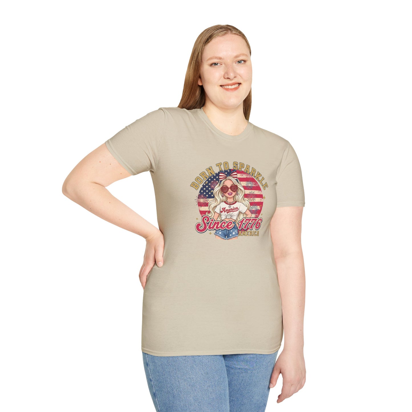 #250 "Born to Sparkle Since 1776" Patriotic T-Shirt