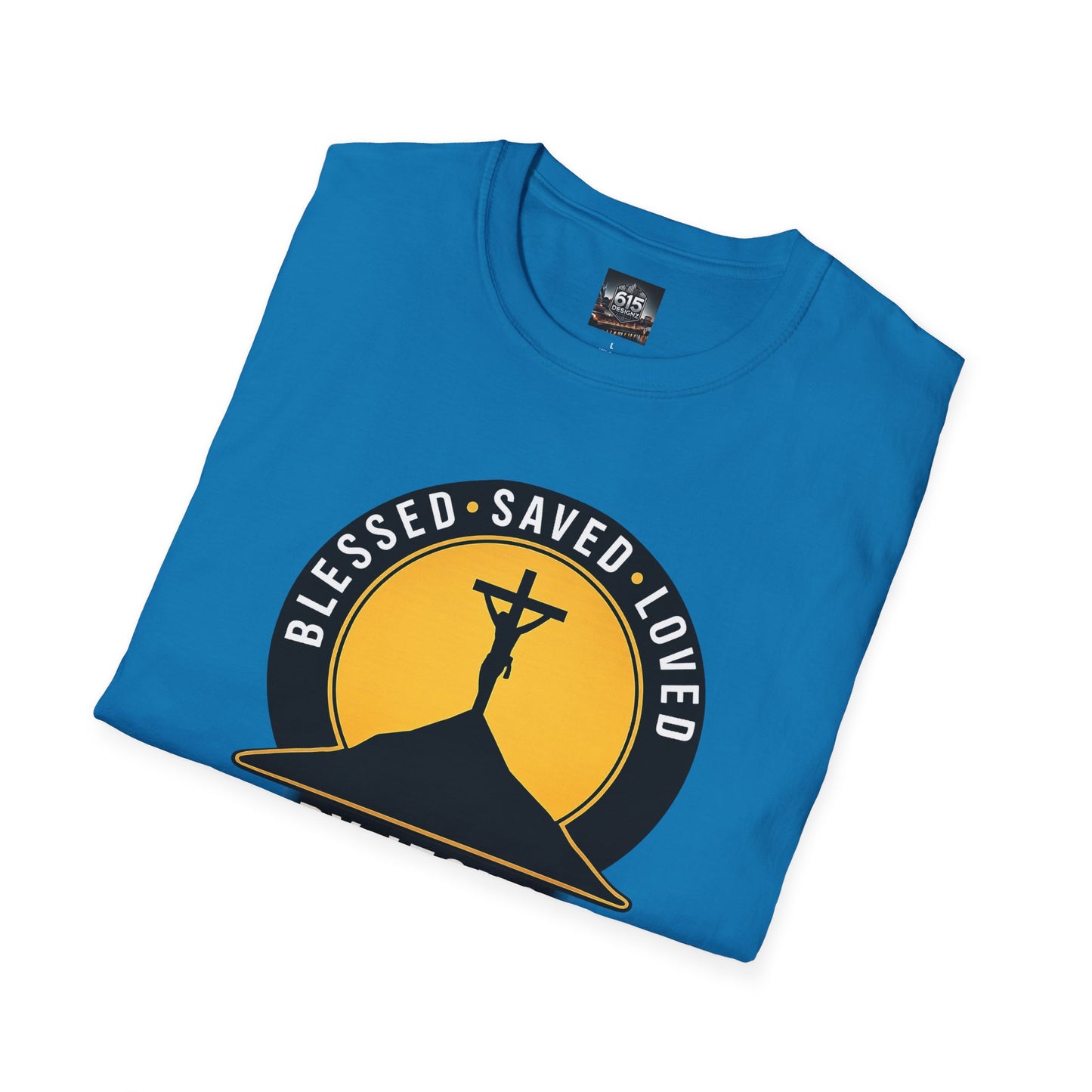 Blessed • Saved • Loved by Jesus T-Shirt — Christian Faith Tee
