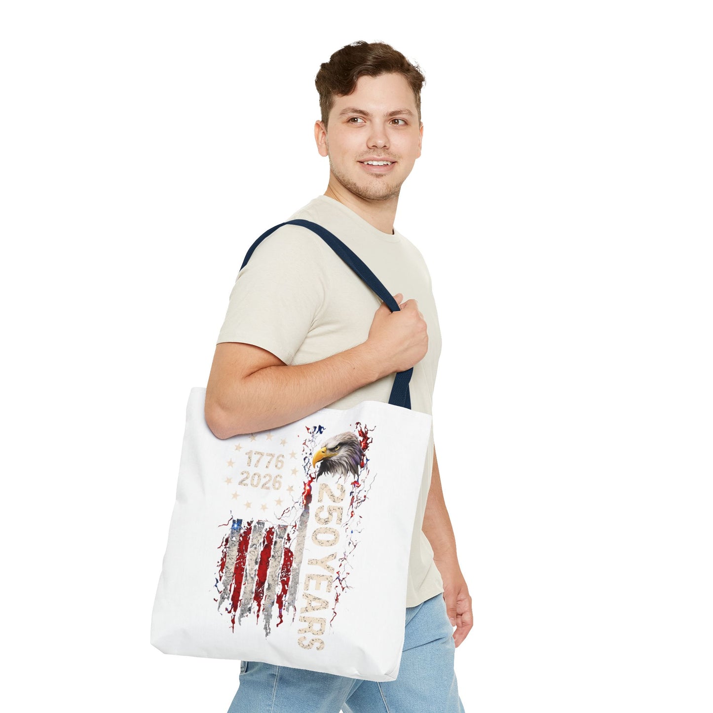 #250 1776-2026 250 Years USA Bicentennial Eagle Tote Bag
