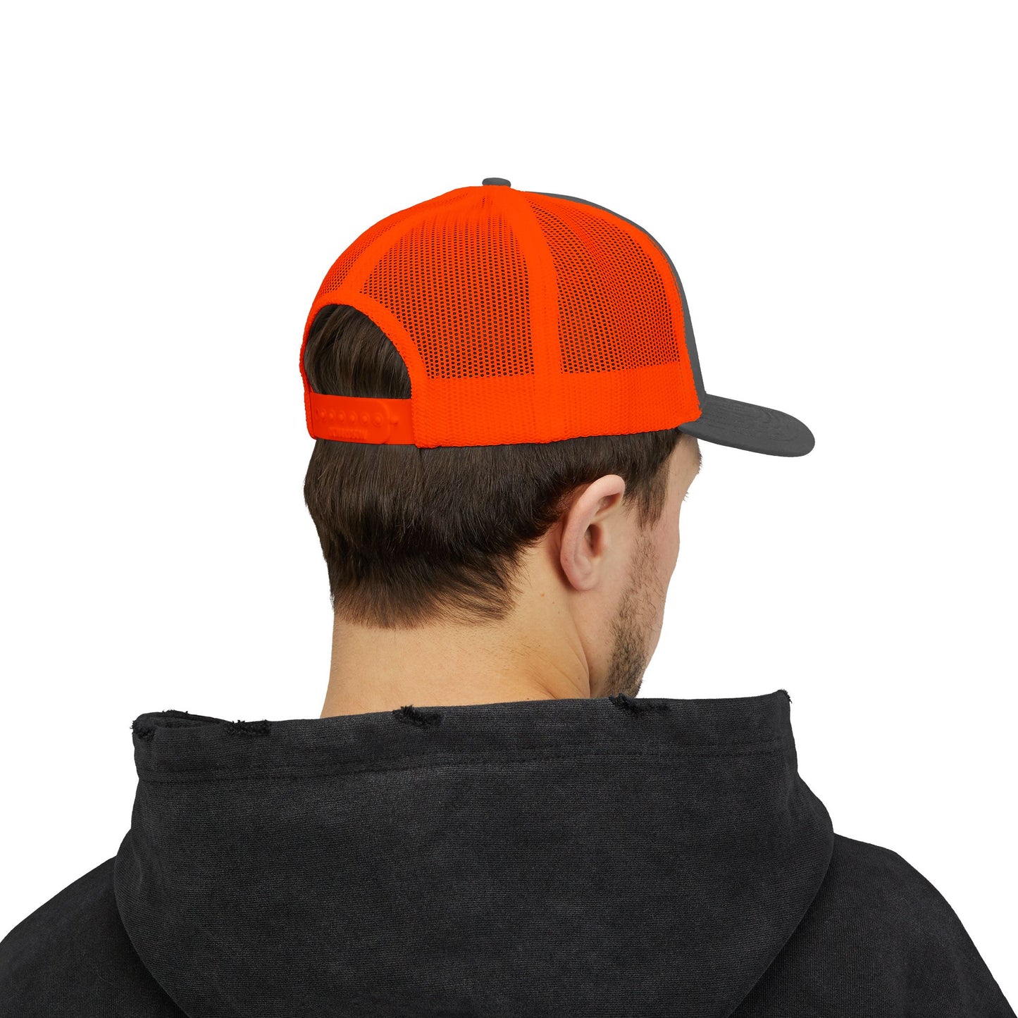 Pick Jesus Guitar Pick Snapback Trucker Cap Christian Guitar Pick Design (Romans 10:13)
