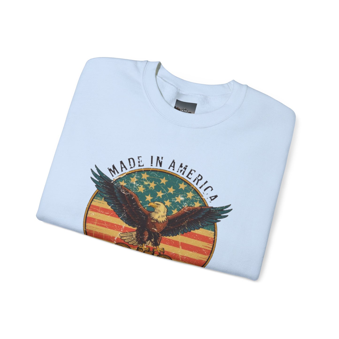 #250 Made in America Eagle 250th Anniversary Patriotic Crewneck Sweatshirt