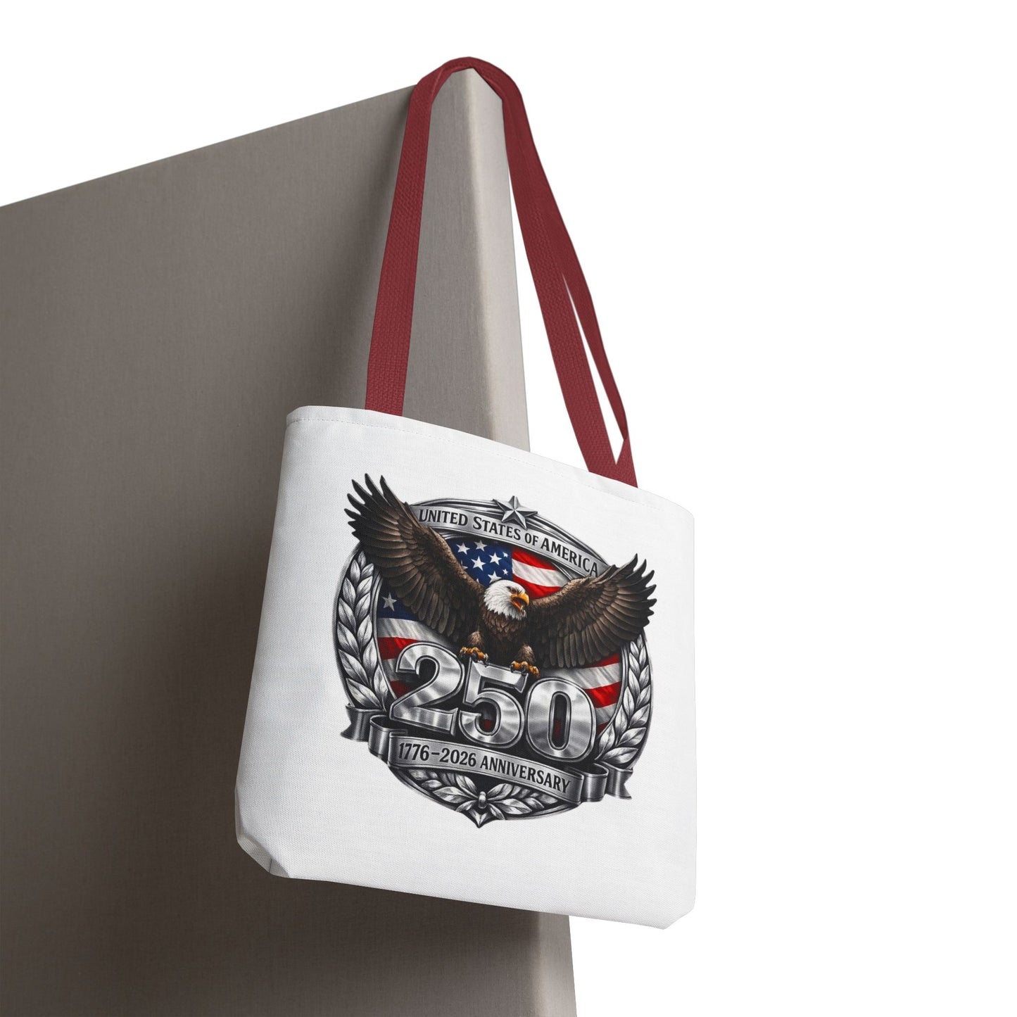#250 Patriotic Bald Eagle 250 United States Emblem Tote Bag