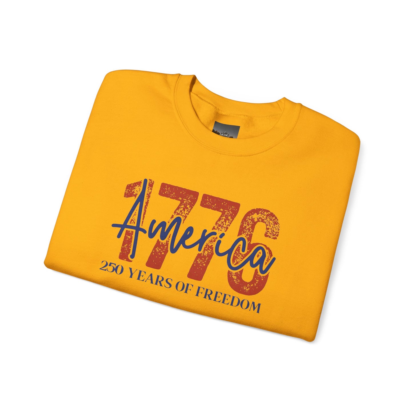 #250 1776 America: 250 Years of Freedom' Patriotic Independence Day Crewneck Sweatshirt