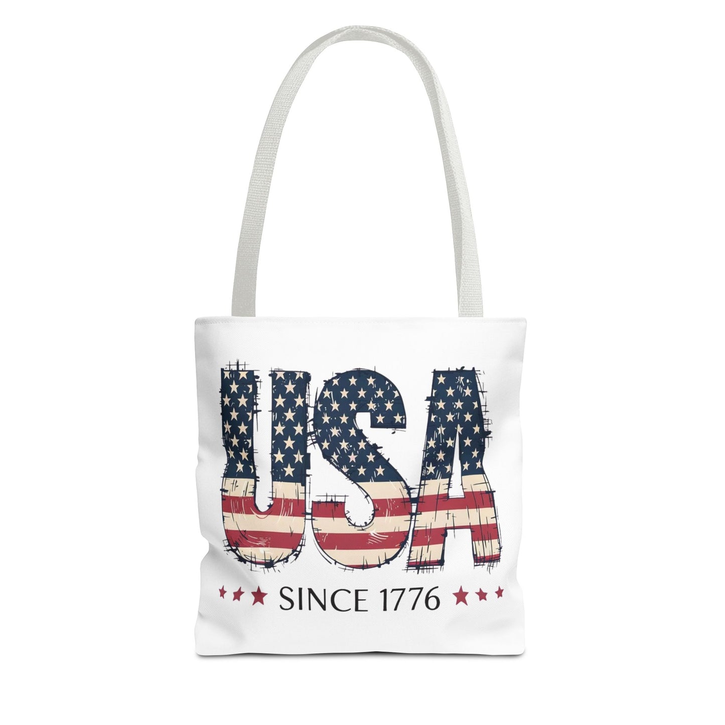 #250 USA Flag "USA Since 1776" Patriotic Tote Bag