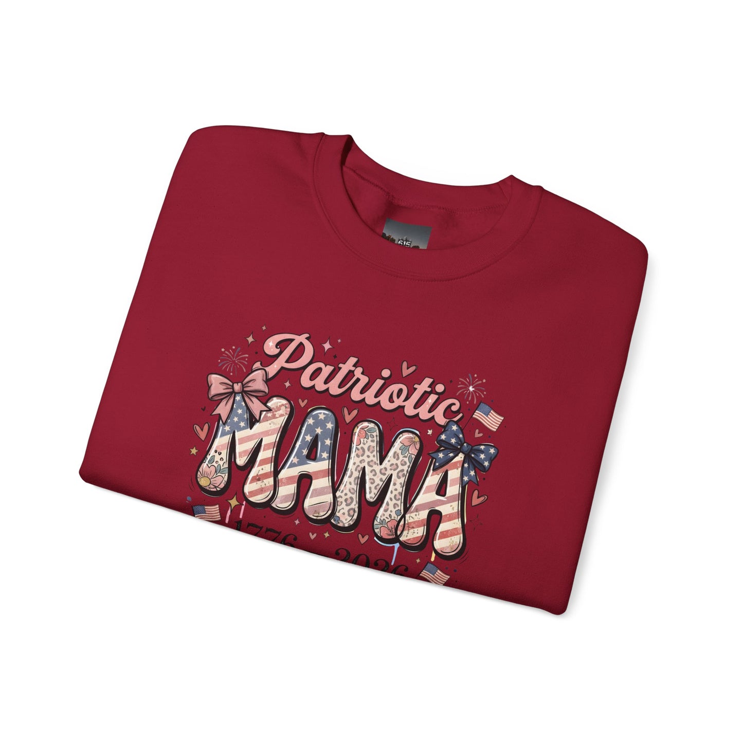 #250 Patriotic Mama 1776–2026 American Flag Sweatshirt
