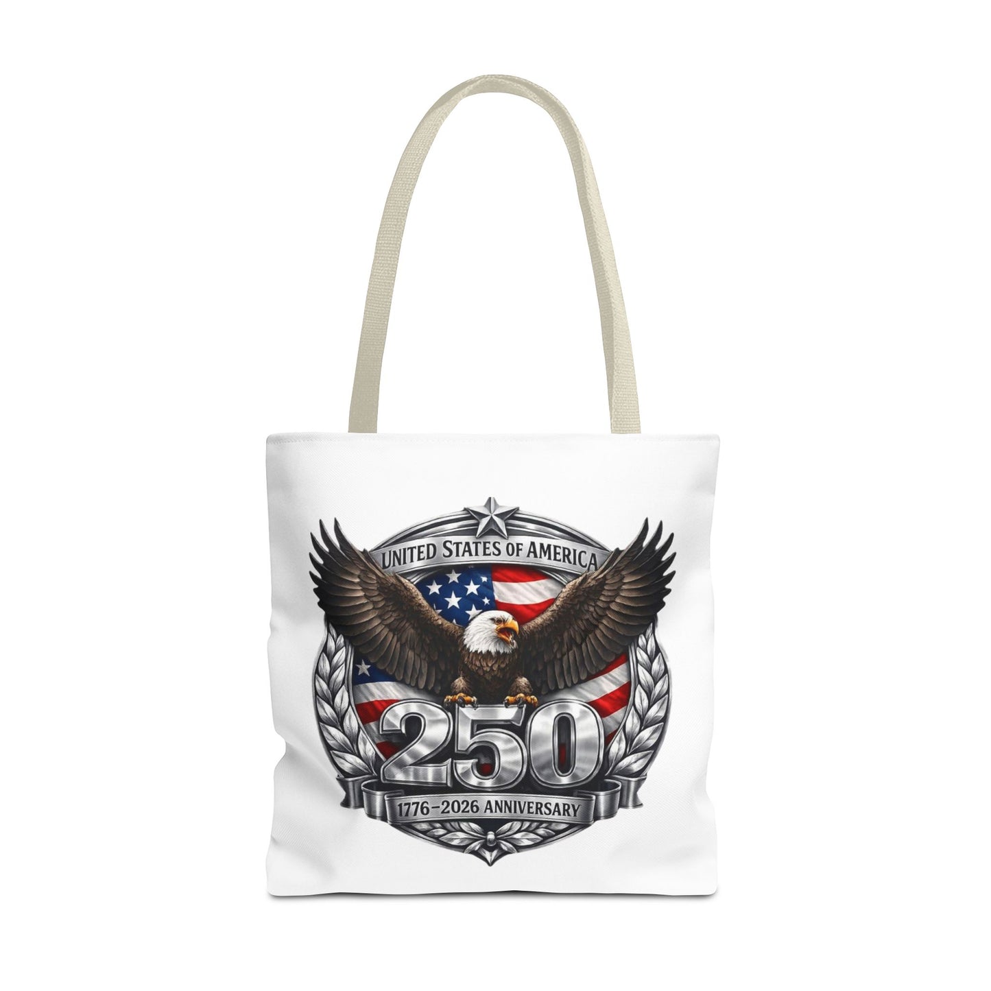 #250 Patriotic Bald Eagle 250 United States Emblem Tote Bag