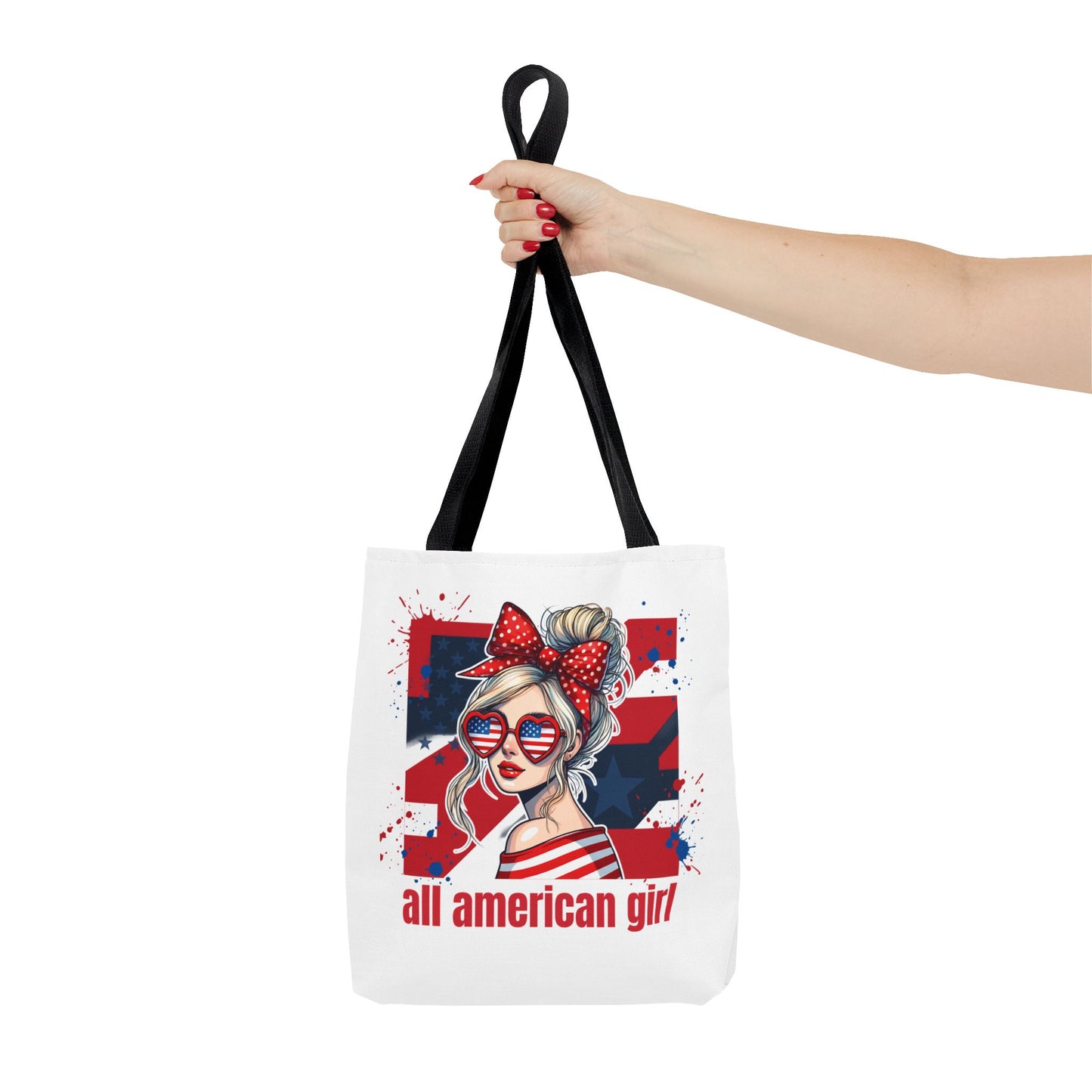 #250 All American Girl Patriotic Tote Bag