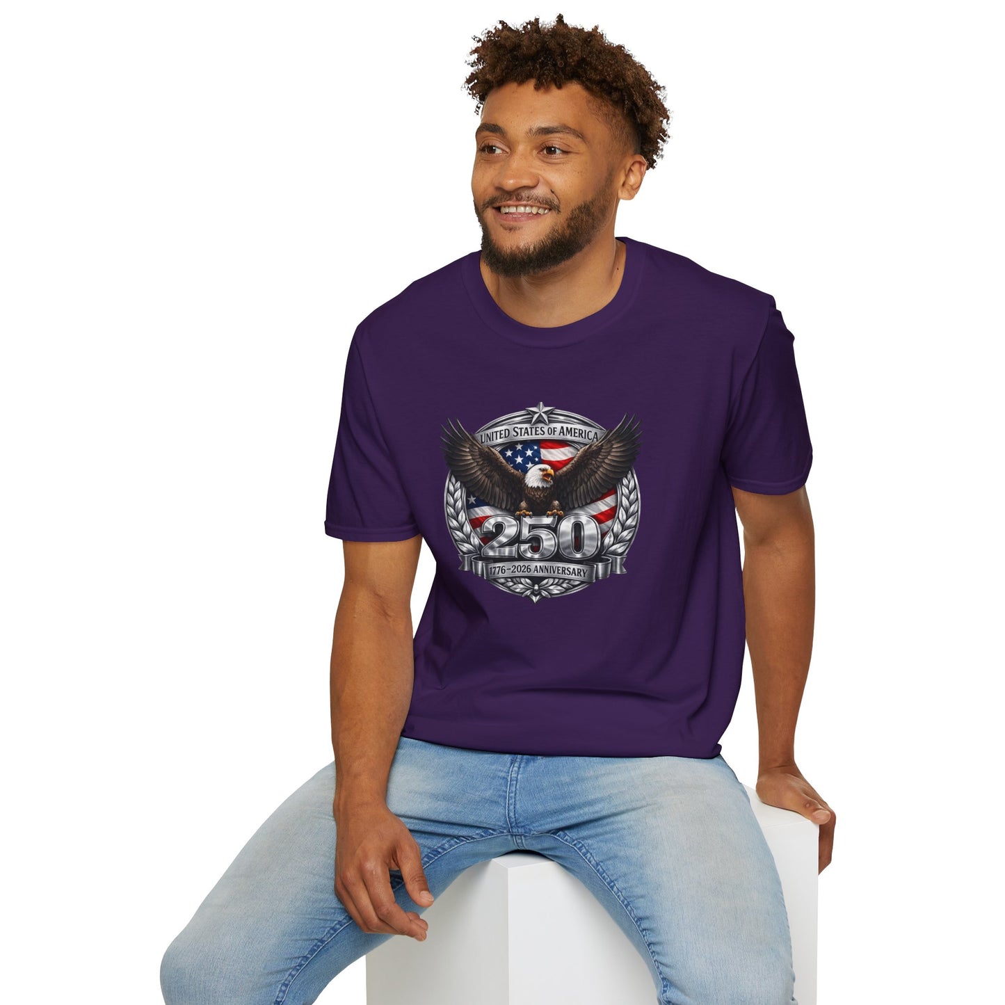 #250 Patriotic Bald Eagle 250 United States Emblem T-Shirt
