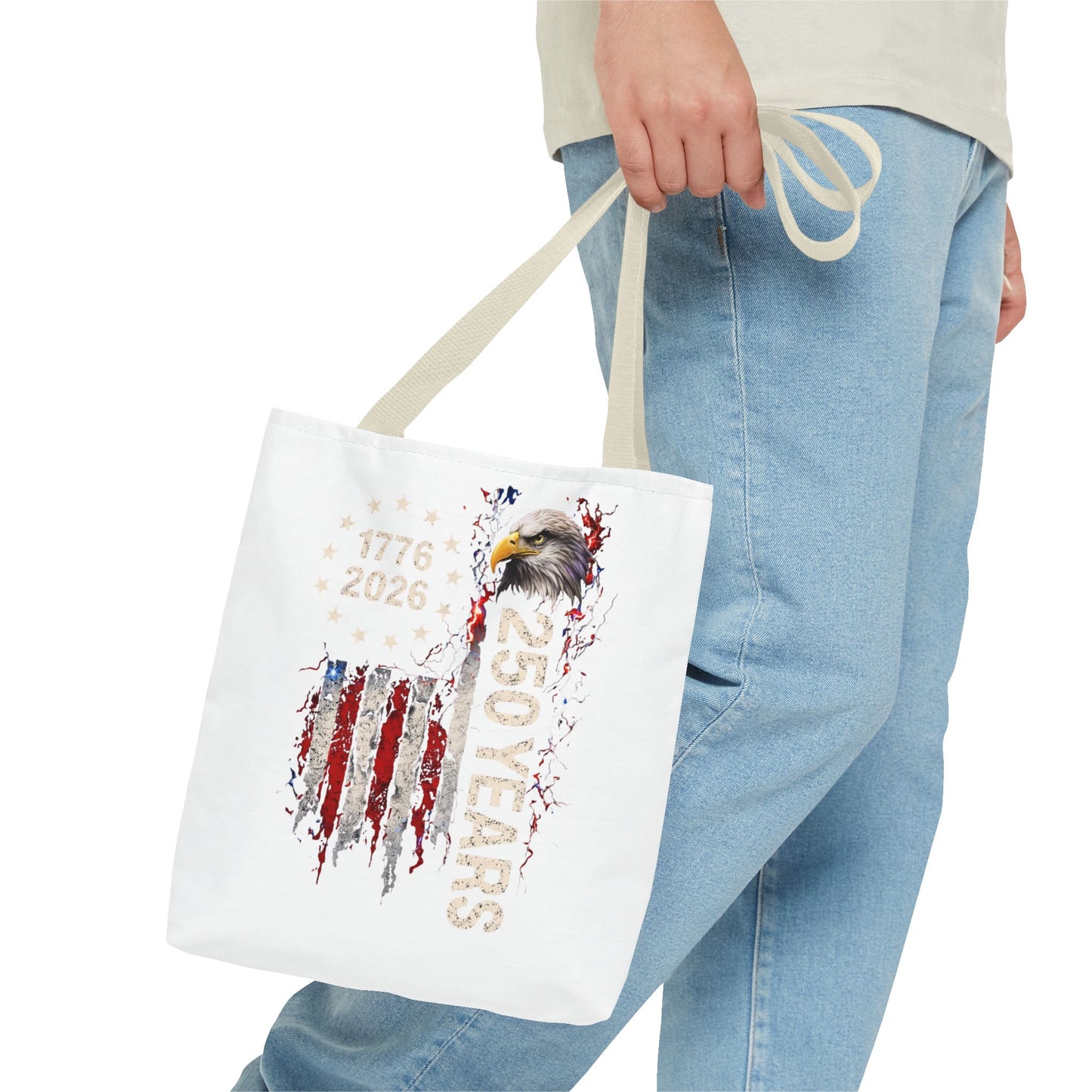 #250 1776-2026 250 Years USA Bicentennial Eagle Tote Bag