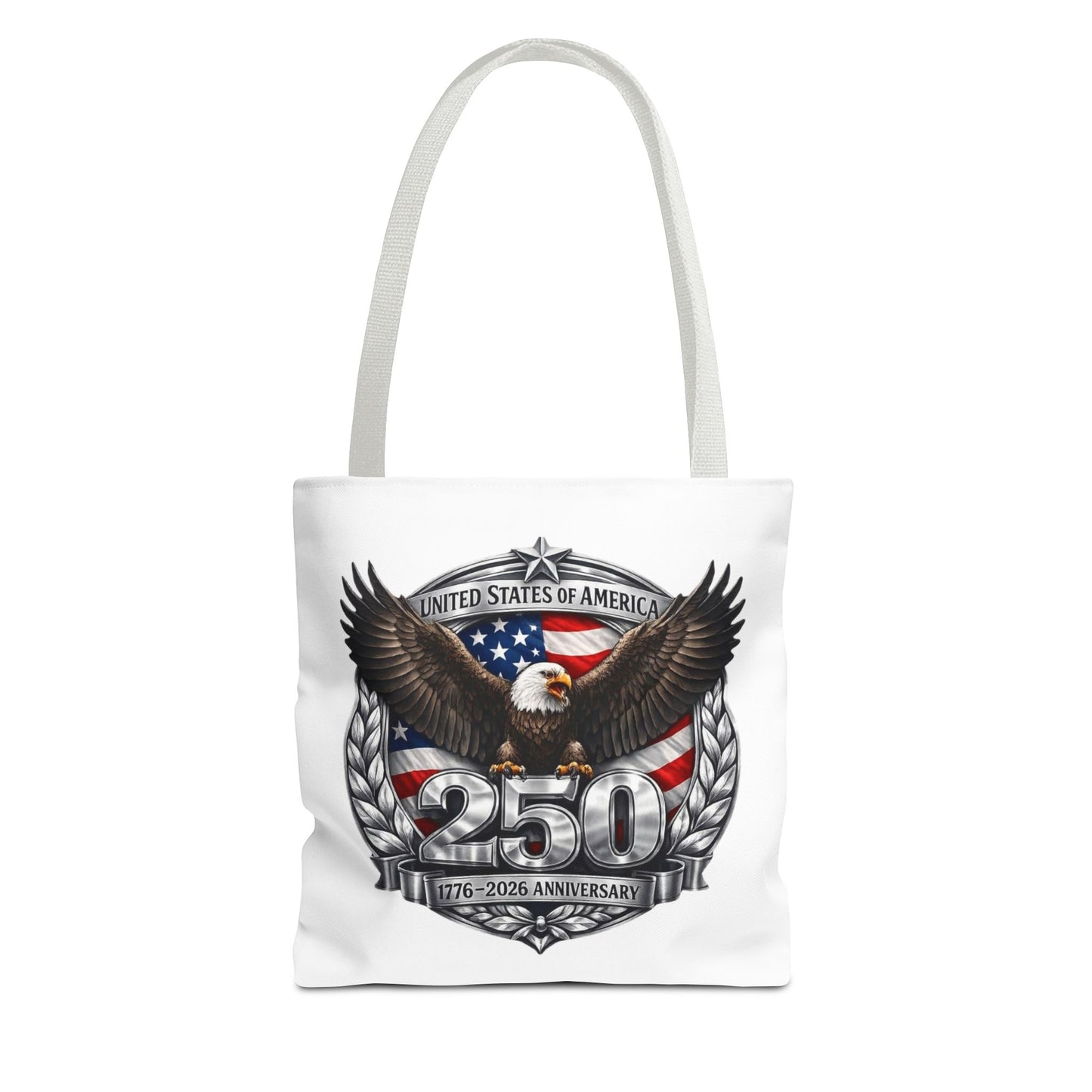 #250 Patriotic Bald Eagle 250 United States Emblem Tote Bag