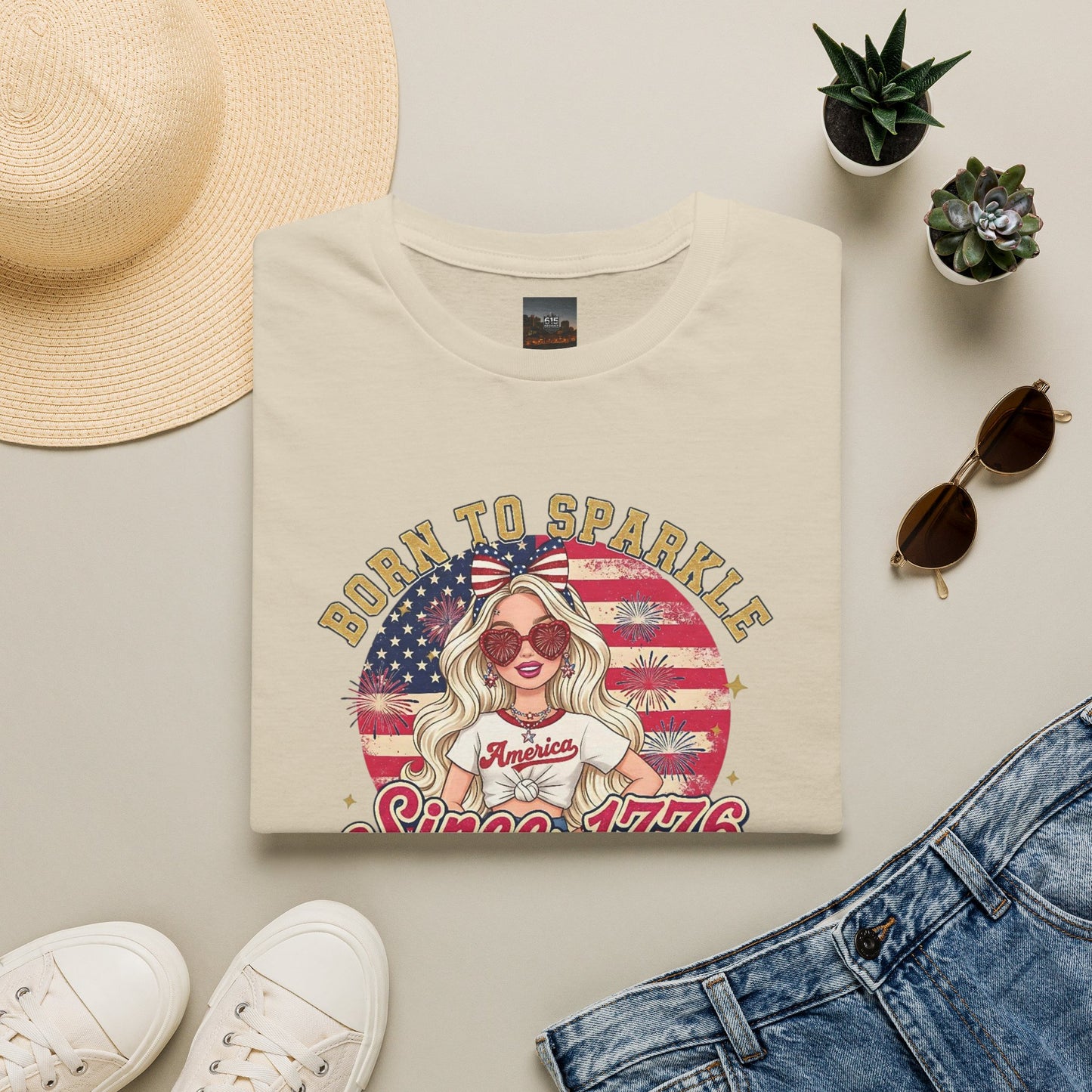 #250 "Born to Sparkle Since 1776" Patriotic T-Shirt