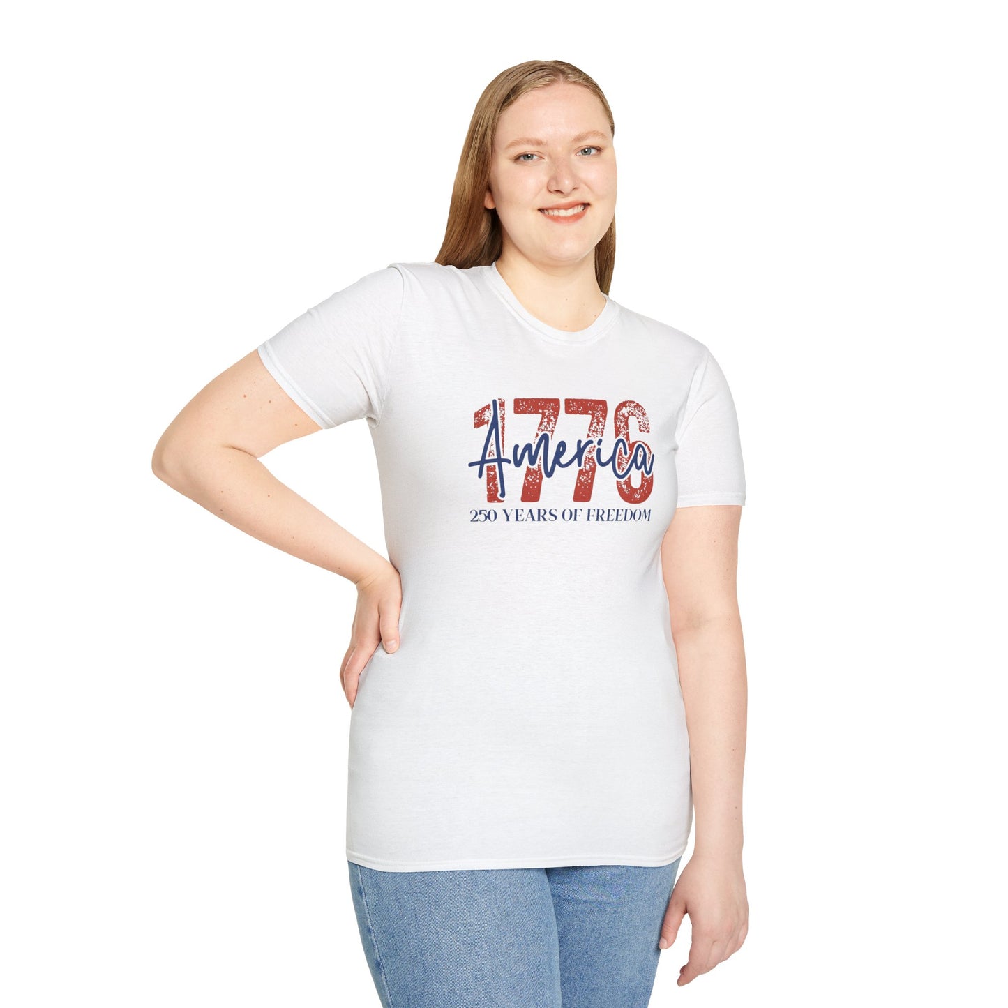 #250 1776 America: 250 Years of Freedom' Patriotic Independence Day Soft-Style Tee