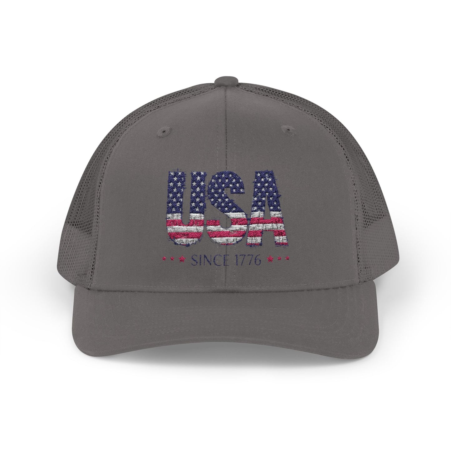 #250 USA Flag "USA Since 1776" Patriotic Snapback Trucker Cap